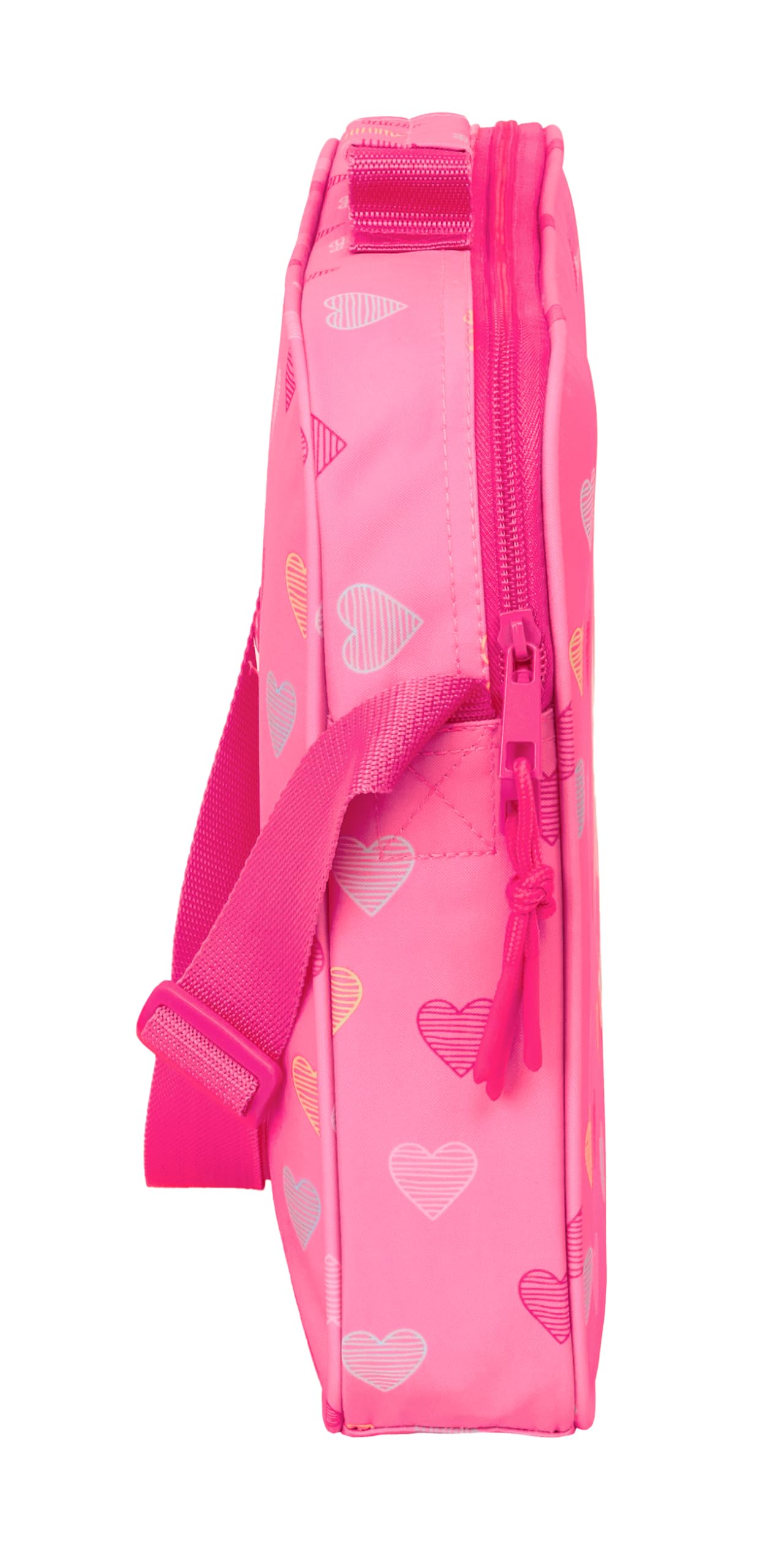 BENETTON HEART - Cartera Extraescolares, Maletín Portatodo, Bandolera, Cómoda y Versátil, Calidad y Resistencia, 38x6x28 cm