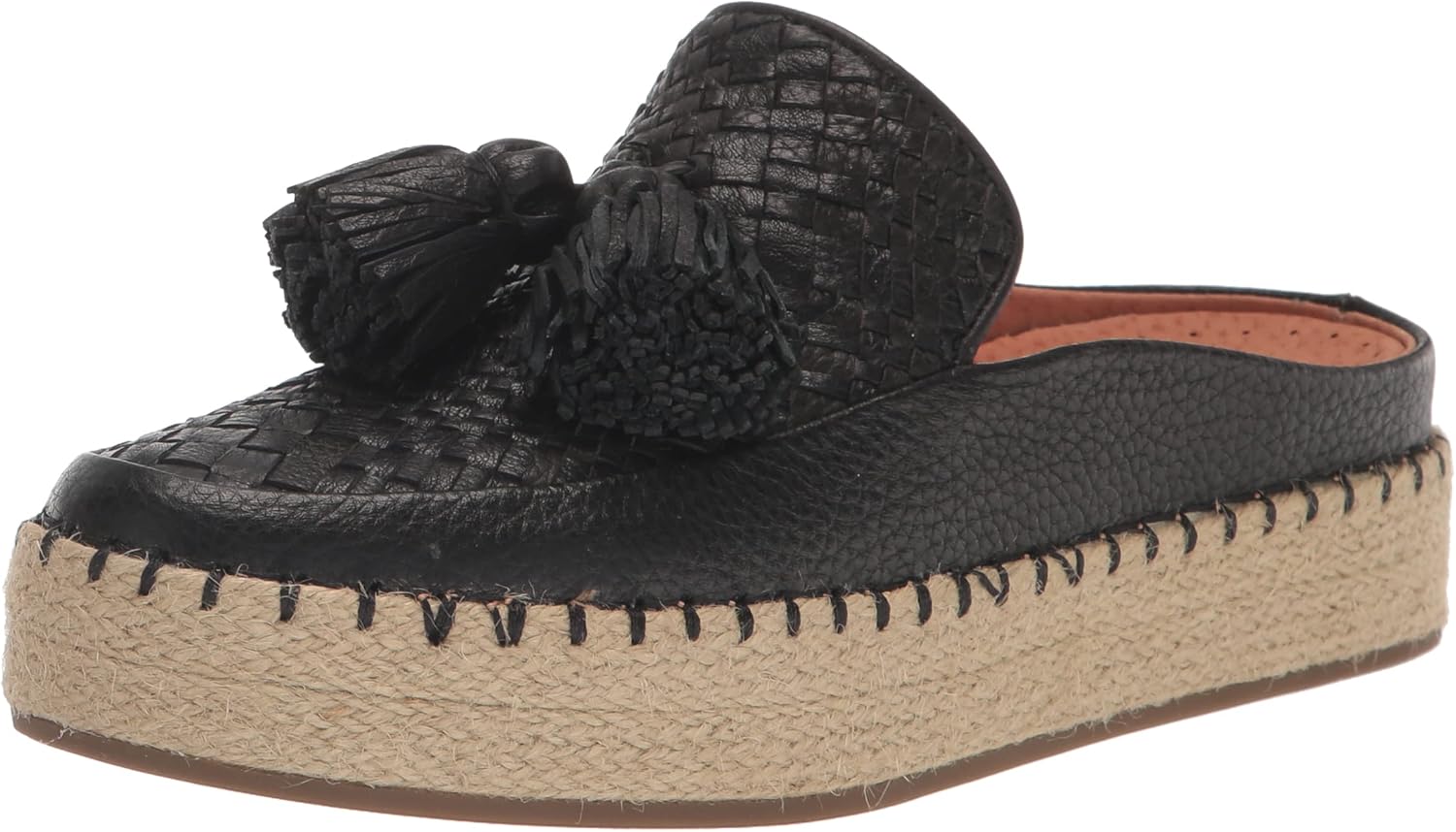 Gentle Souls by Kenneth Cole Women's Rory Espadrille Slide Sandal, Black, 7.5