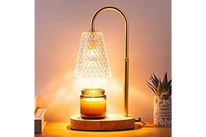 Glass Candle Warmer Lamp with Adjustable Light and Timer