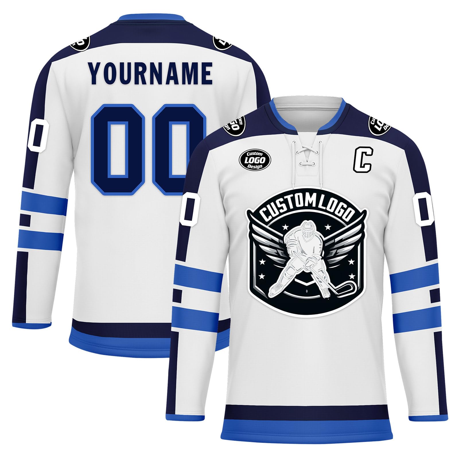Custom Ice Hockey Jersey for Men Women Youth, Personalized Team Name Number Logo Practice Training Team Uniform