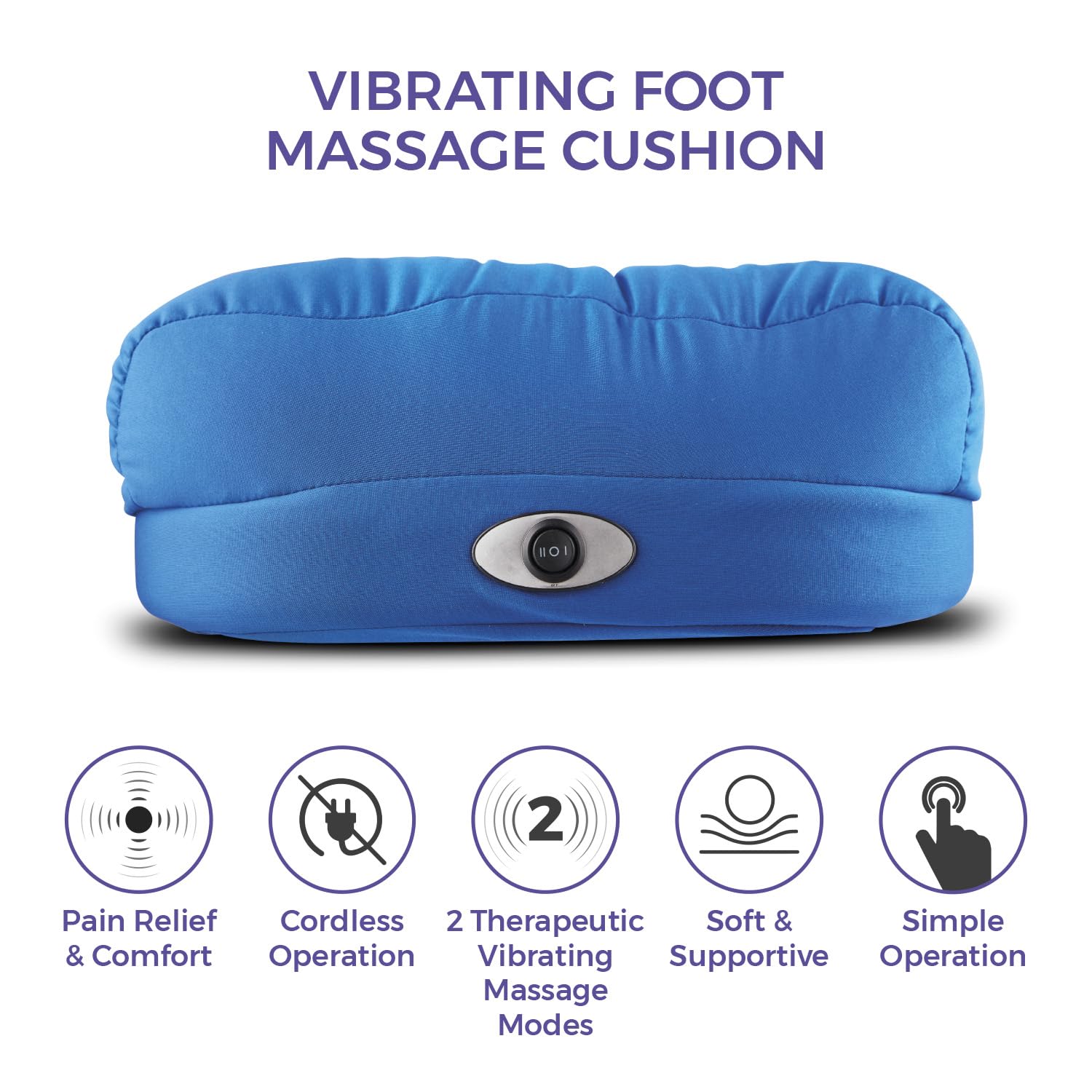 Carmen C81229 vibrierendes Fumassagekissen mit 2 Vibrationsmassagemodi,  kabelloser Betrieb, Marineblau : Amazon.de: Drogerie & Krperpflege