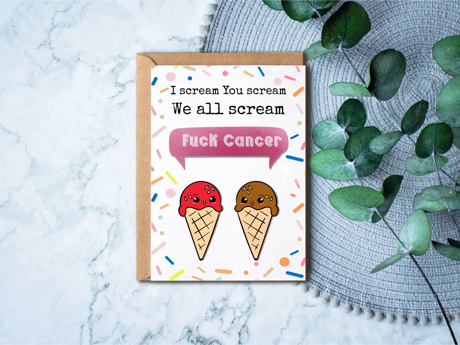 Amazon.com: Fuck Cancer Card - I Scream You Scream We All Scream