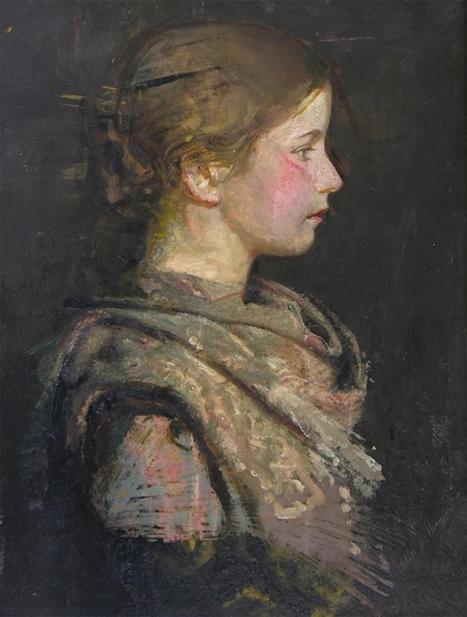 Artxlxxbn No Frame Famous Painting Canvas Artwork Graffiti Print Profile Alice Rich By Abbott Handerson Thayer Portrait Canvas Image For Home Decor 60X90cm
