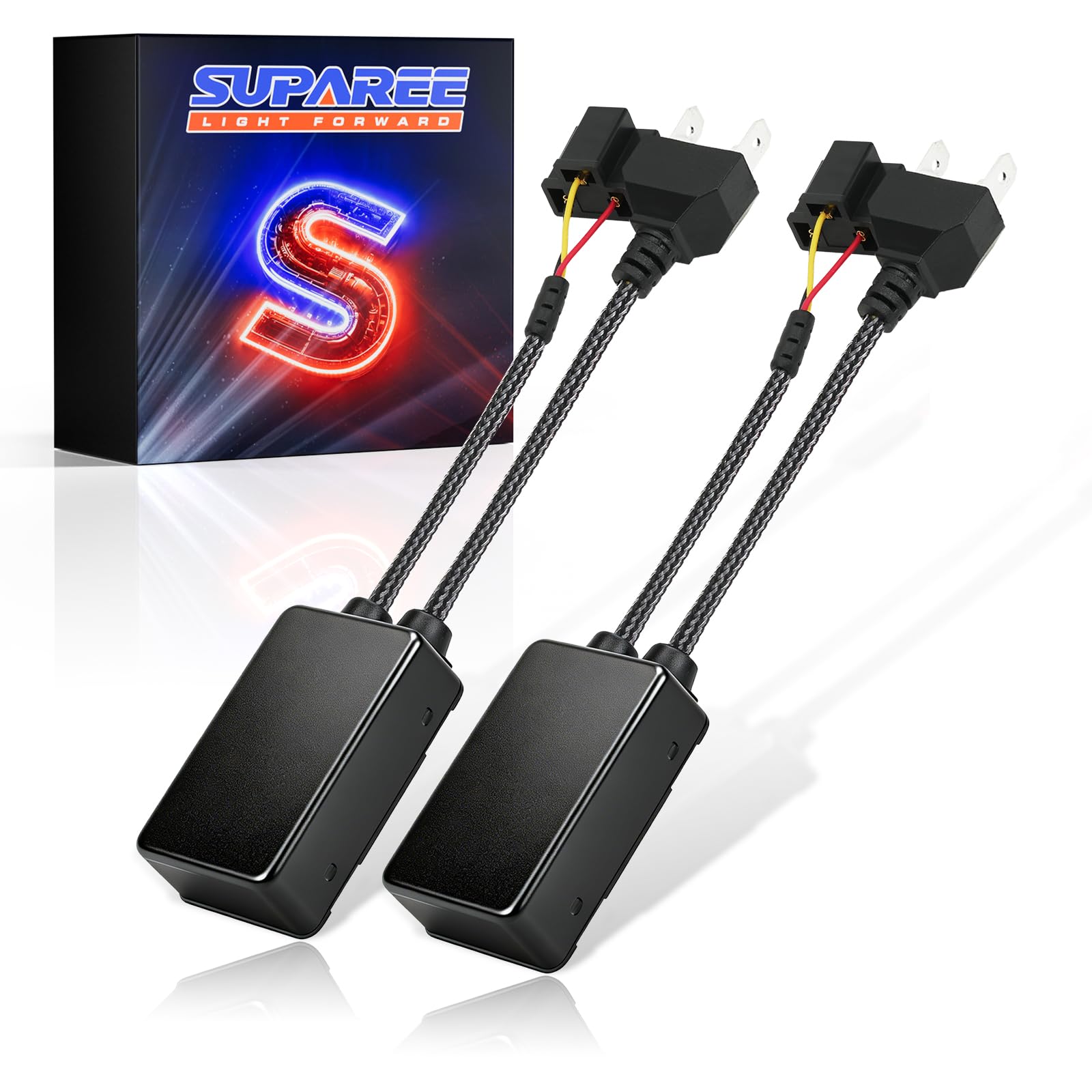 SUPAREE Resistenze Per H4 Decoder Canbus LED H4 Decodificatore Canbus LED Senza Errori Anti Sfarfallio 12V per Fari Auto IP67 Plug and Play 2 Pezzi