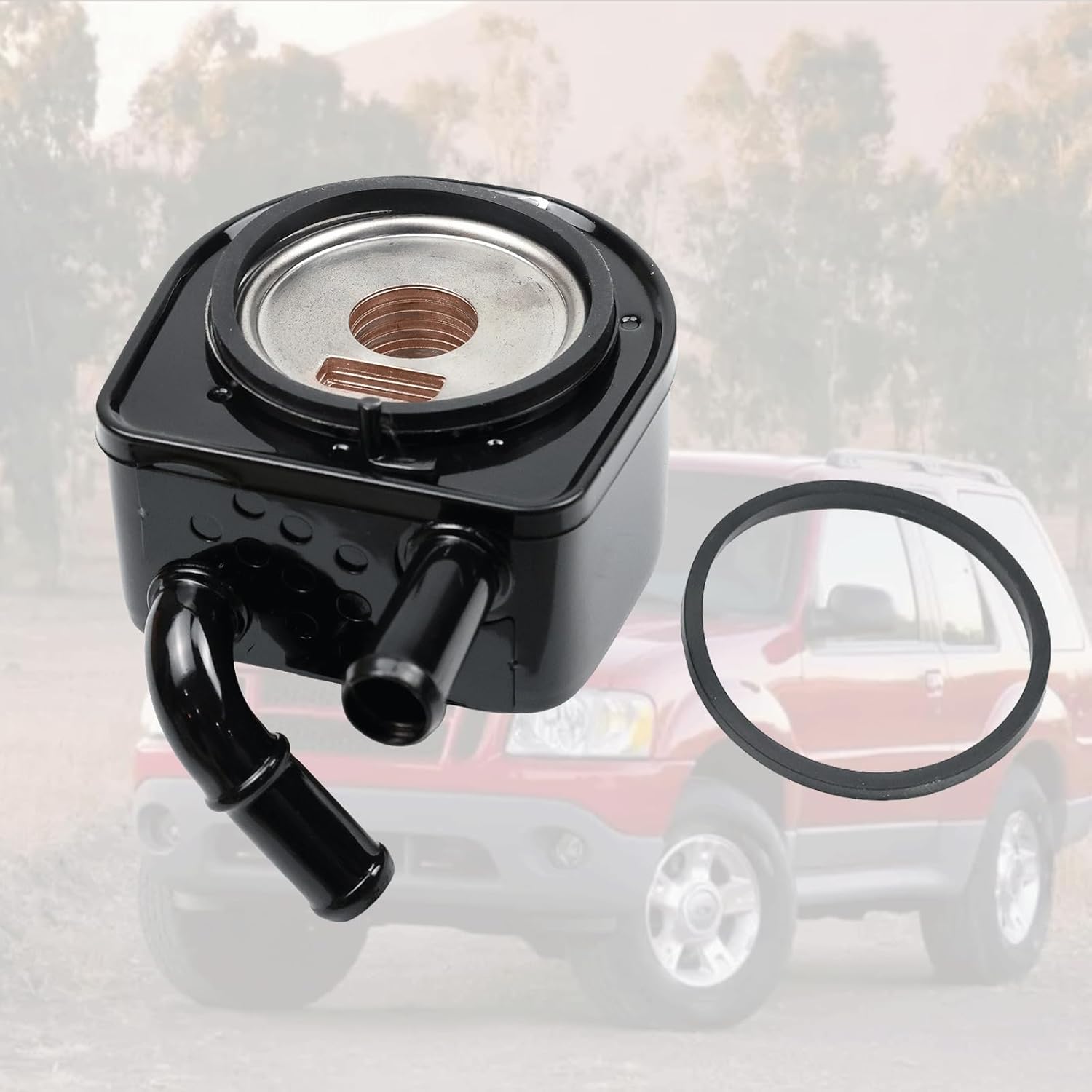 1L2Z6A642FA 1L2Z-6A642-FA Oil Cooler Compatible with Ford Explorer 2002-2010 Compatible with Ford Explorer Sport Trac 2007-2010 Compatible with Mercury Mountaineer 2002-2010
