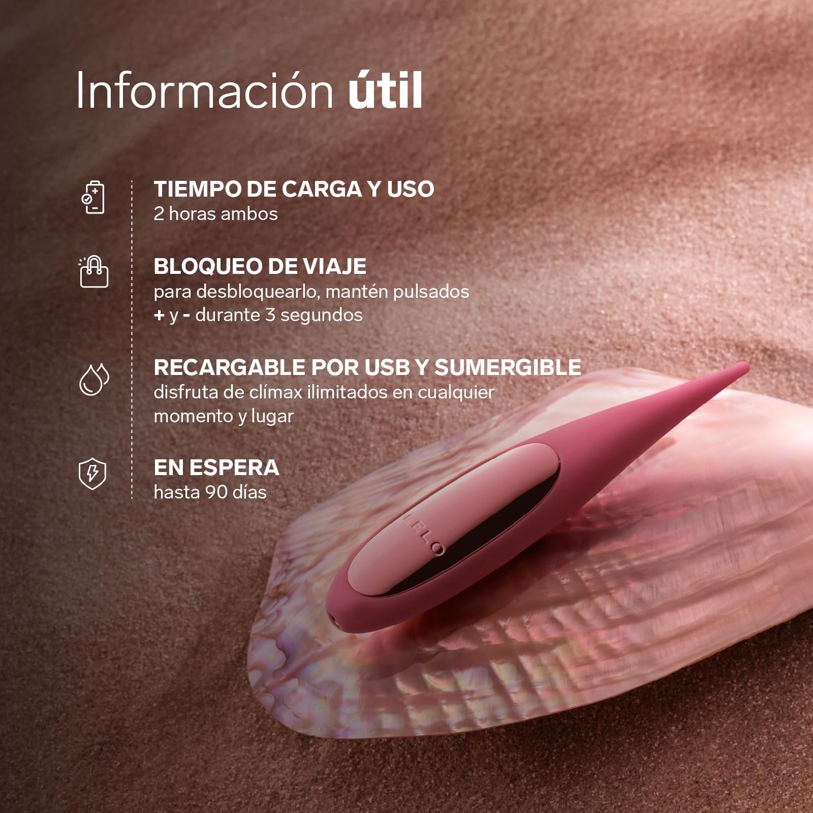 LELO DOT Travel, Estimulador de Clítoris Femenino Pequeño Vibrador para Mujeres con Movimiento en Forma de 8 y 8 Modos de Placer Juguetes Sexuales (Purple)