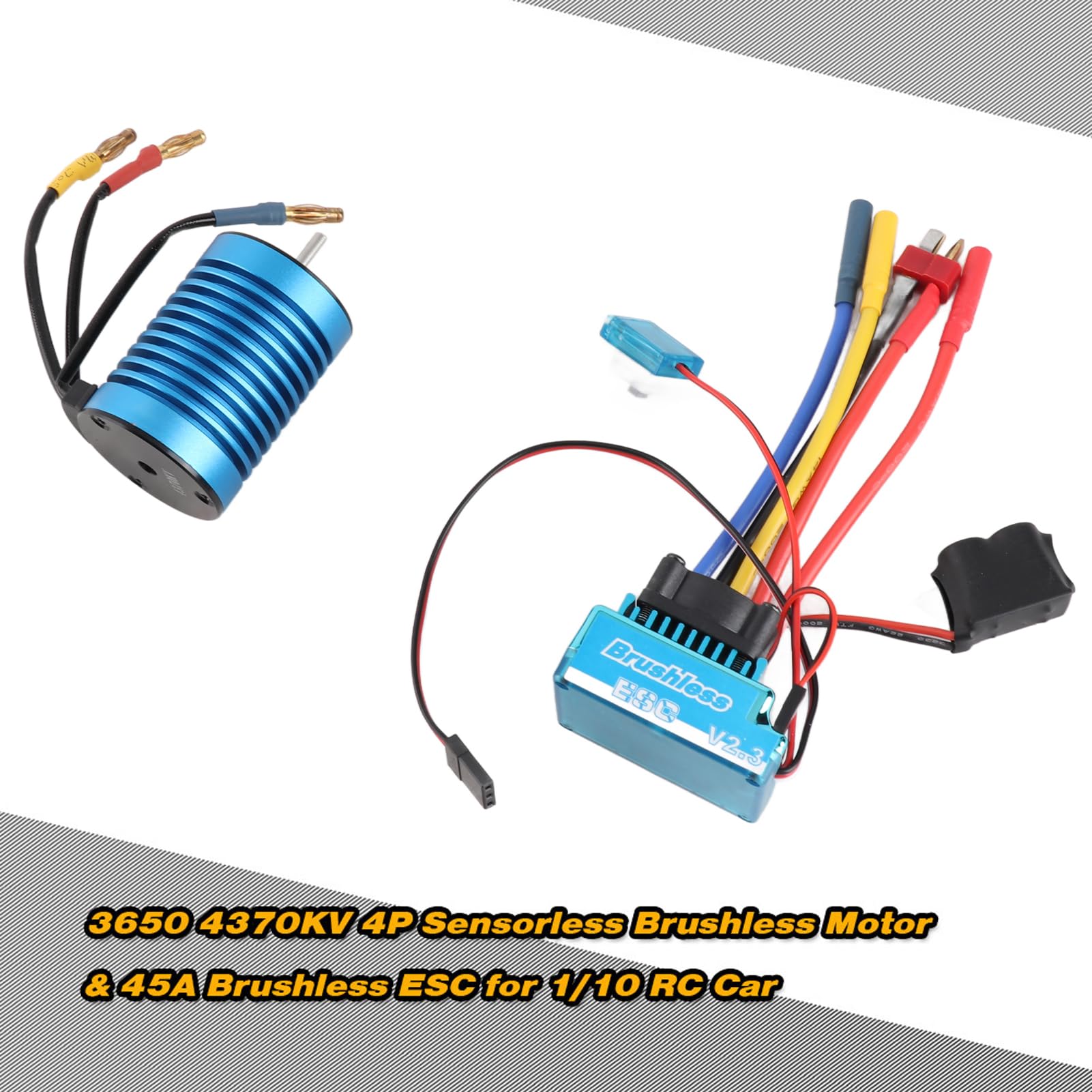 Silnik Bezszczotkowy ESC Combo, Zestaw 4-biegunowy 3650 4370KV 45A