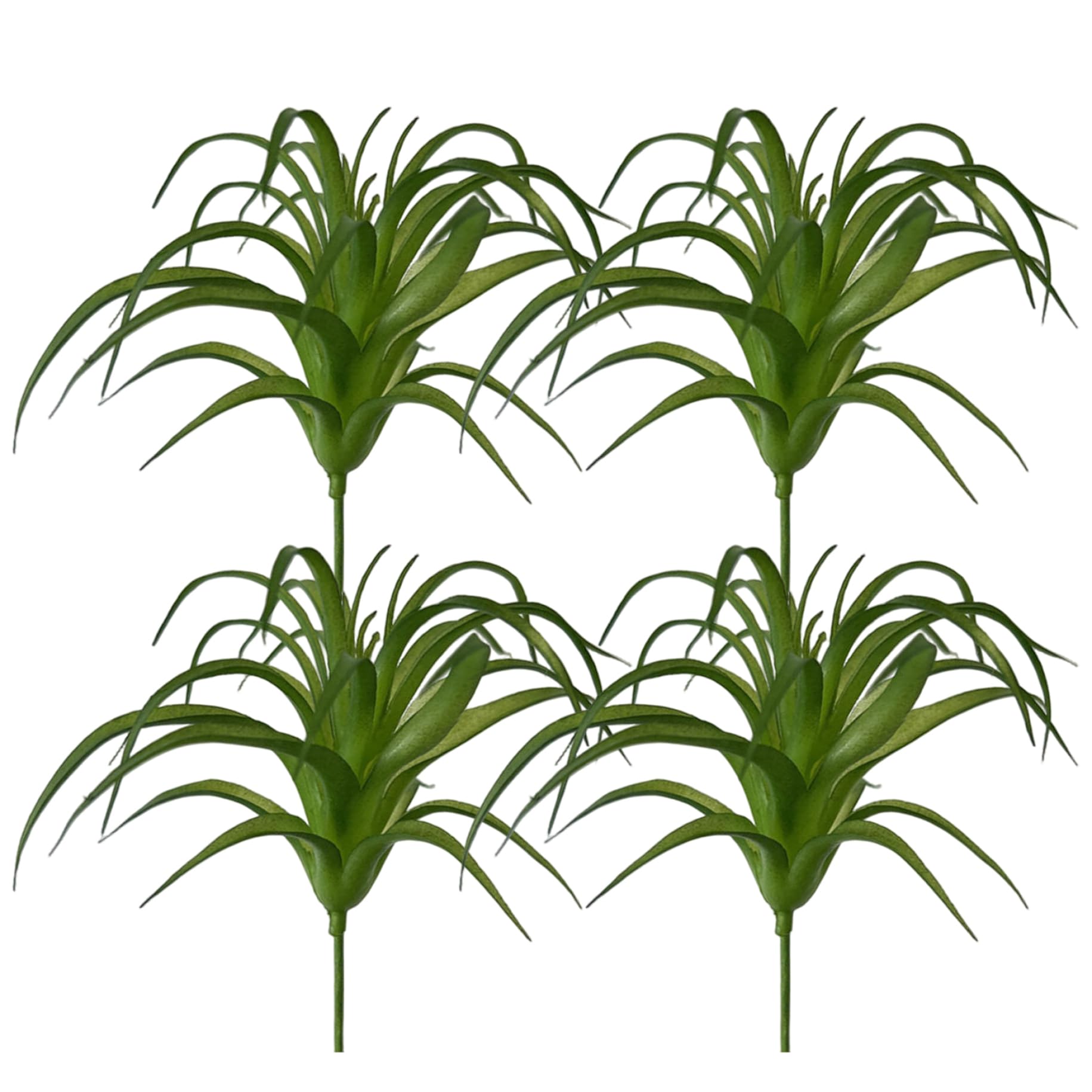 Awnsimfreien 4Pcs Artificial Succulents, Artificial Air Plants 6X5 Realistic Air Plants Pvc Succulents Low Maintenance Tillandsia Diy Faux Greenery For Flower Arrangement