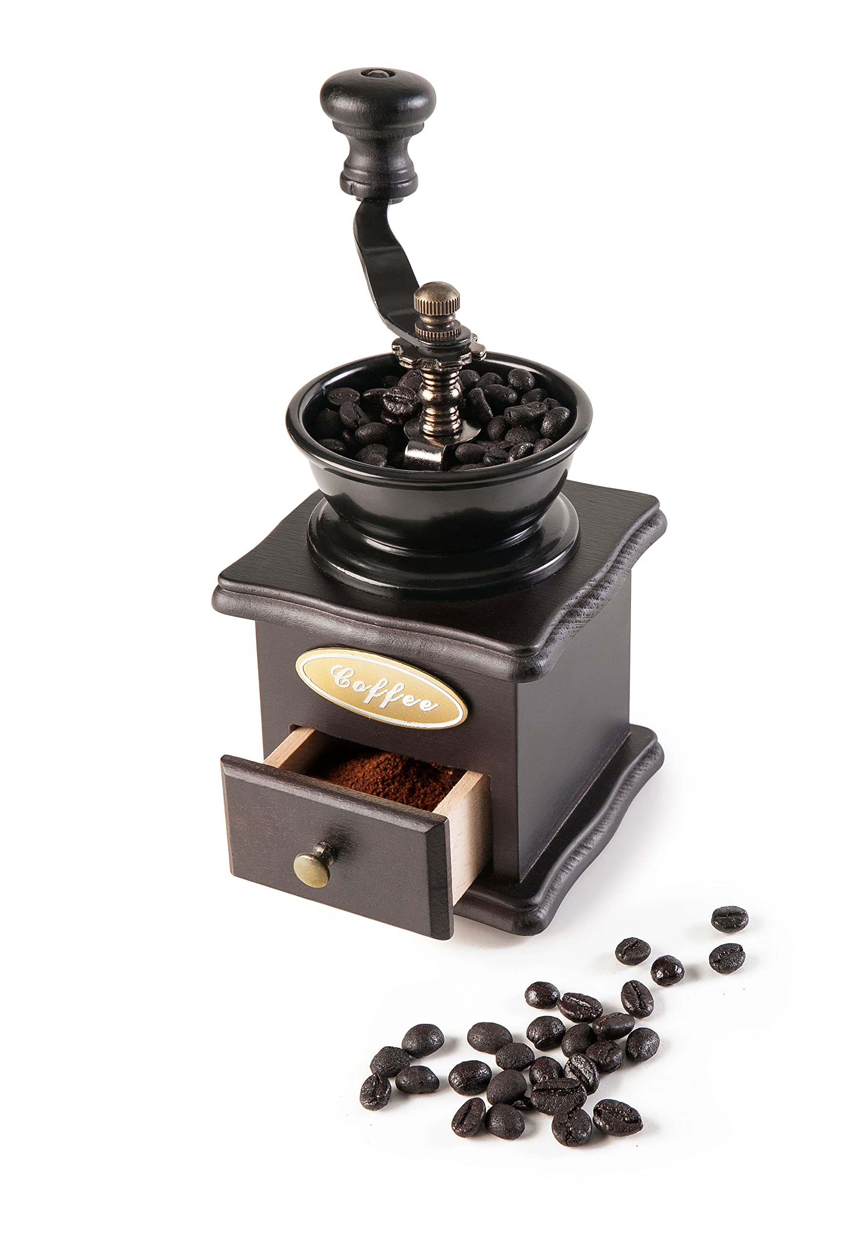 Ibili - Moulin à Café Réglable, Bois Et Acier, Marron Foncé, Rétro