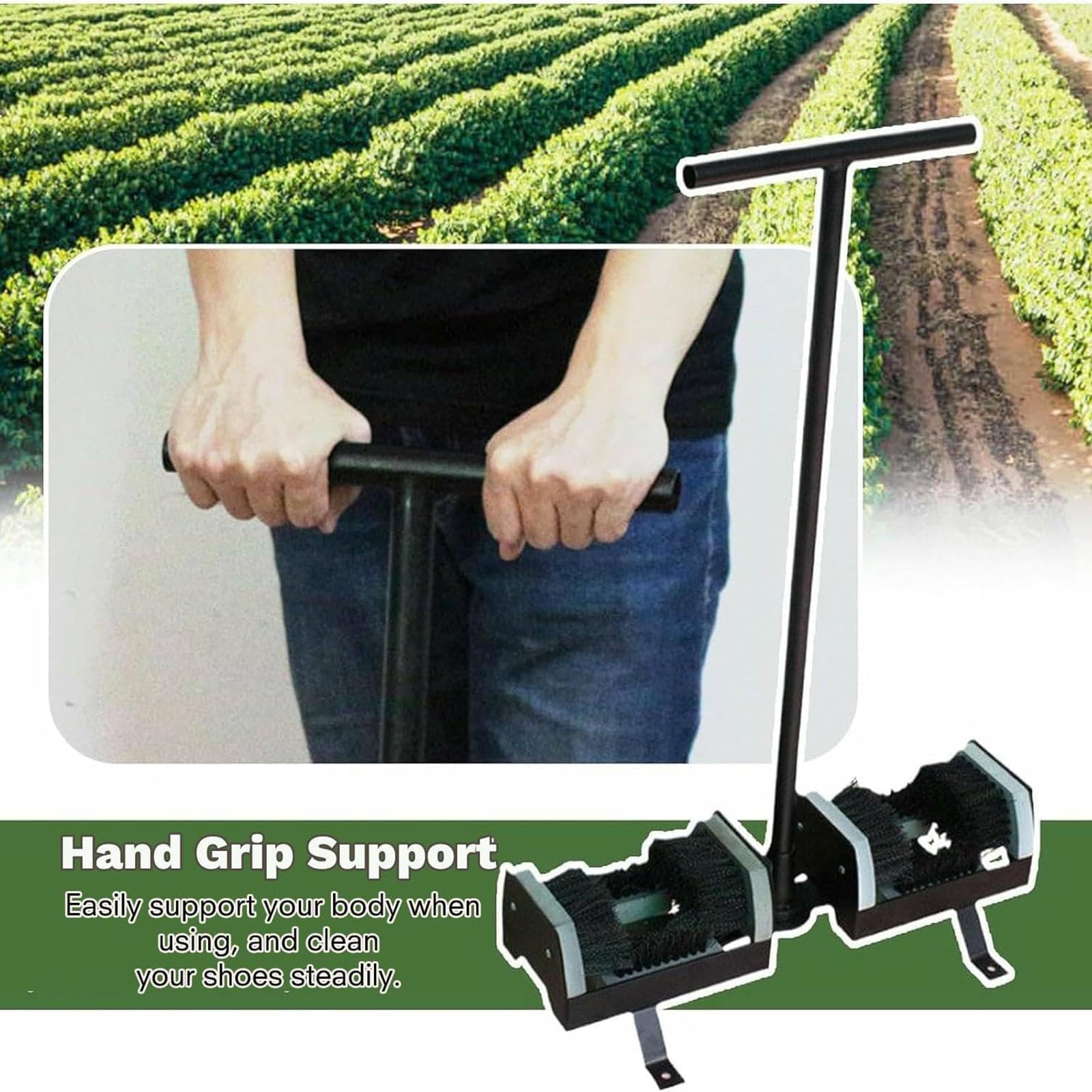 Raschietto resistente per stivali e scarpe con manico robusto, base fissa in metallo, rimozione del fango forte per porta d'ingresso, giardino, esterno