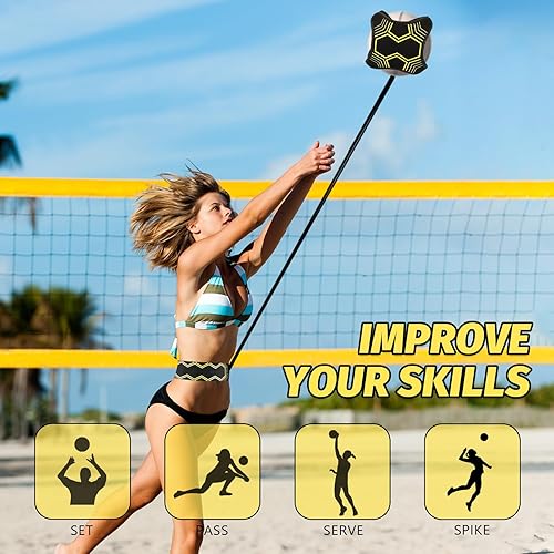 Miniatura 5 de Entrenador de fútbol para patadas de espalda, 2 unidades, ajustable, para niños y adultos, para disparar, pasar, malabares, lanzar voleibol, rugby