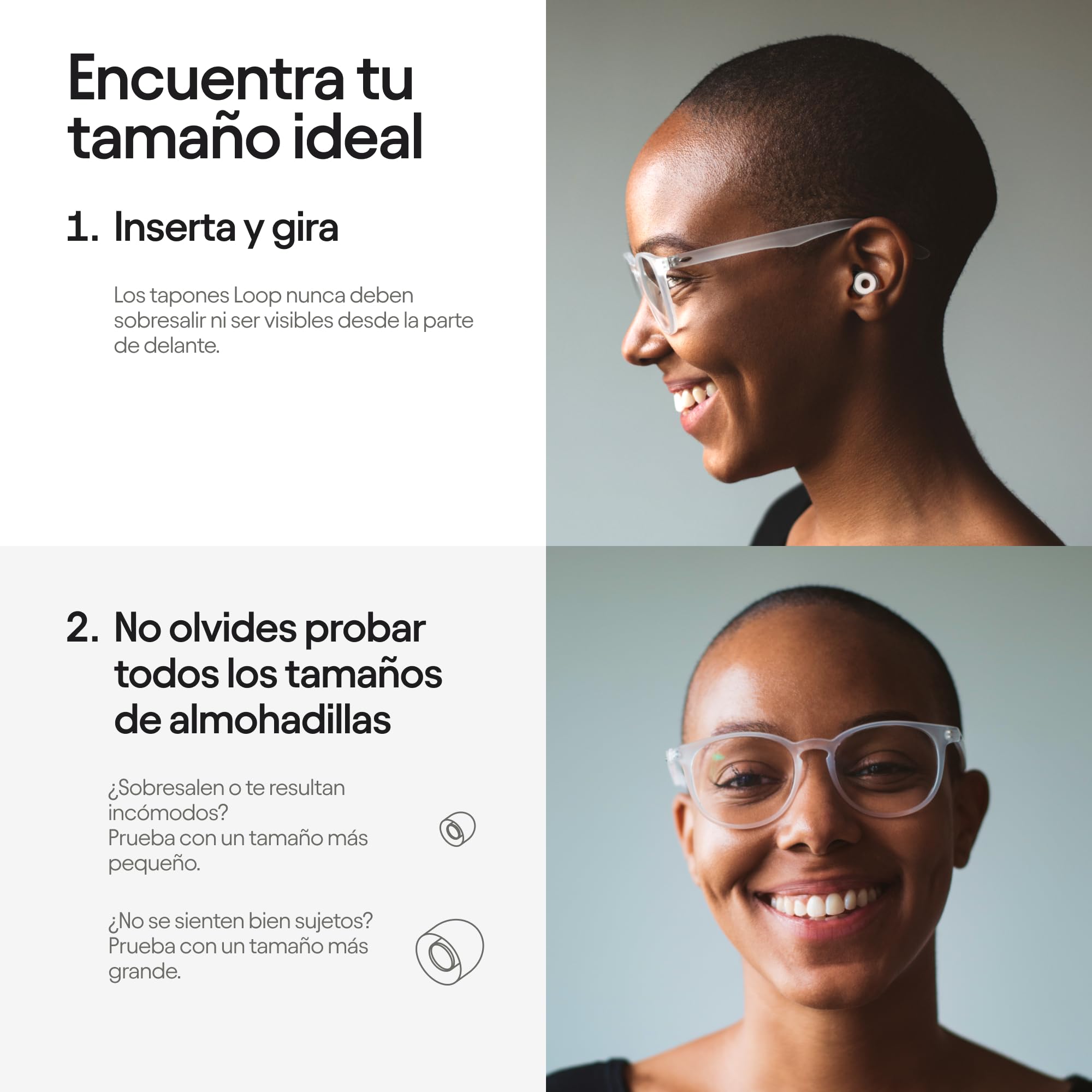 Loop Engage Plus Tapones - Reducción del ruido de nivel bajo - Para conversar, encuentros sociales, sensibilidad al ruido y padres y madres - 8 almohadillas + accesorios adicionales - SNR 16dB
