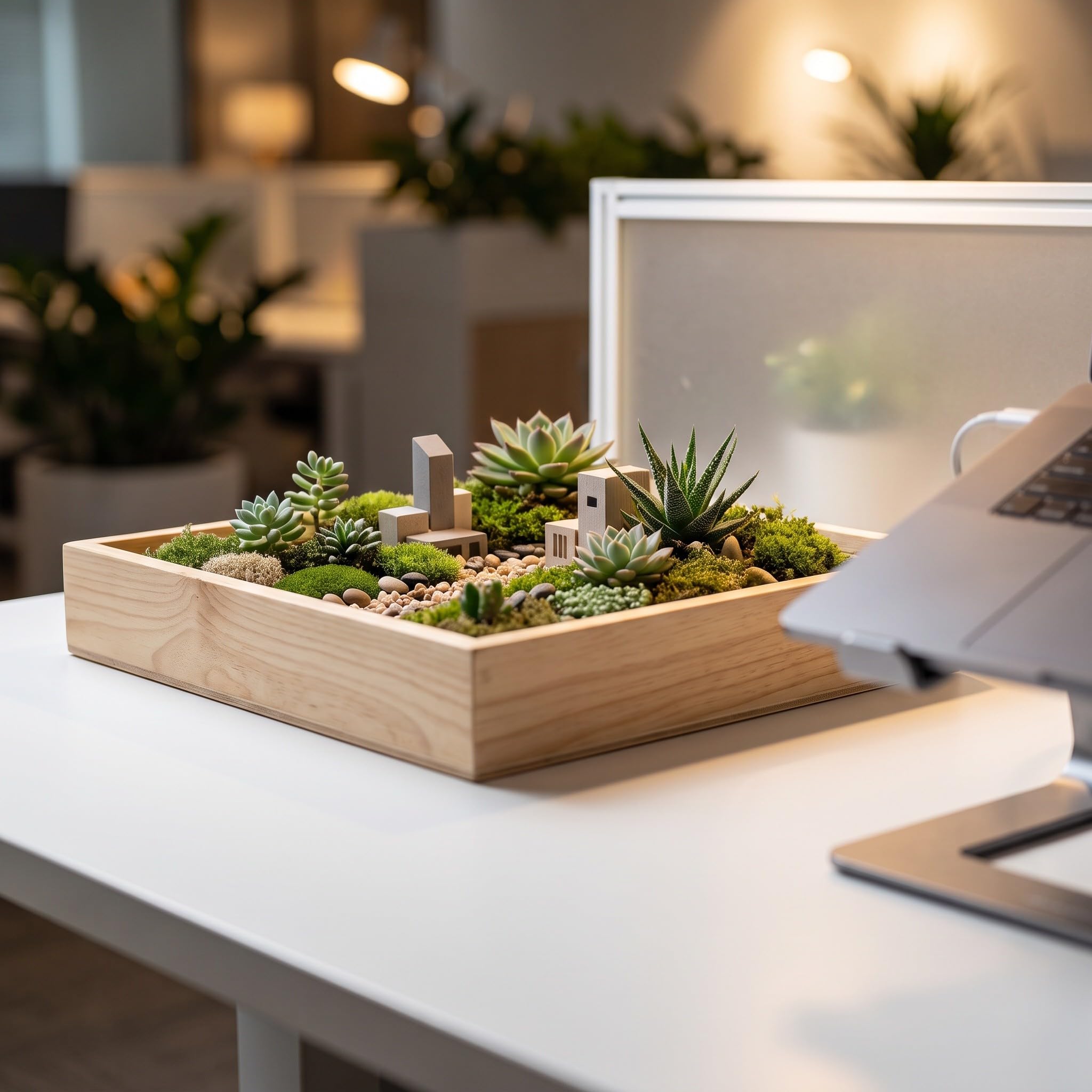 Artibetter Bandeja de Arena para jardín Zen, Caja de Arena de Madera para d