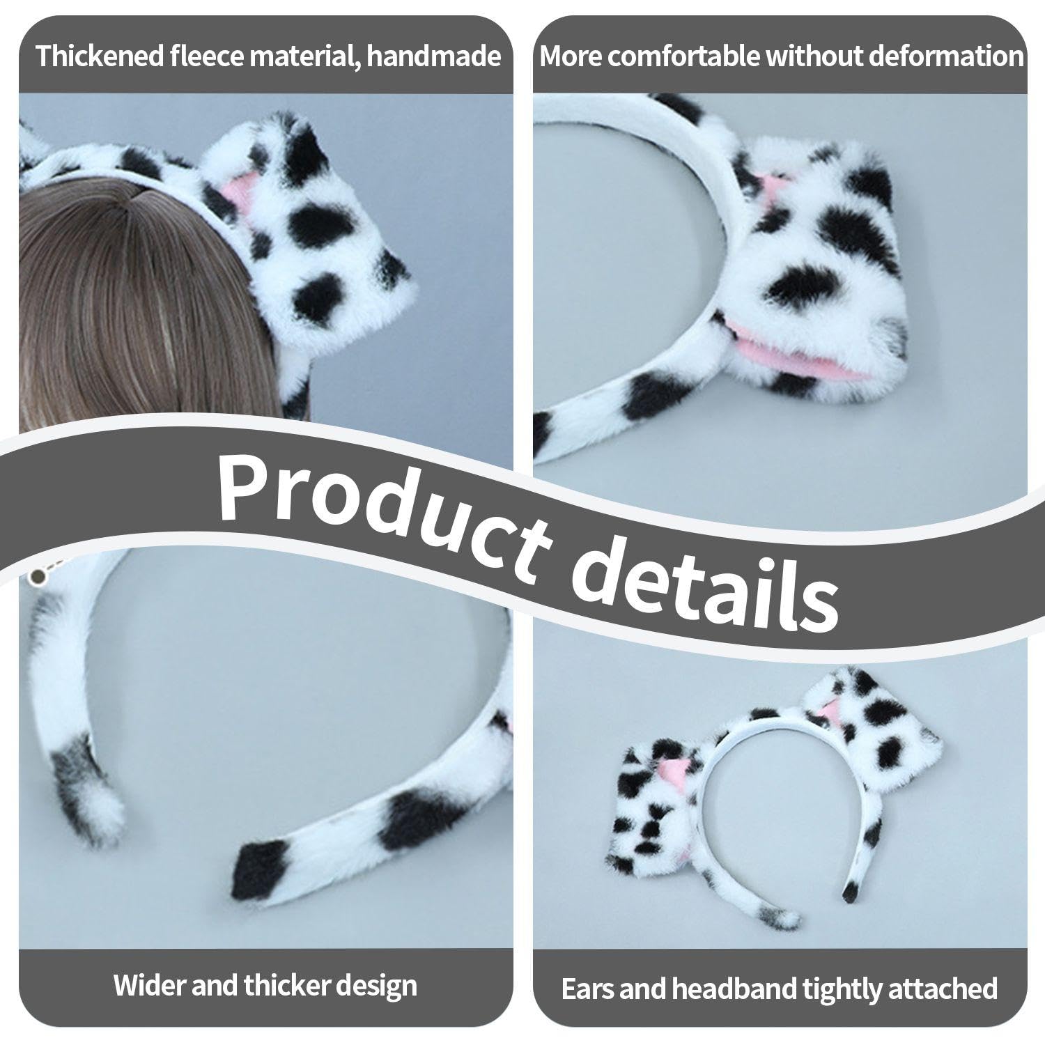 Confezione Da 2 Fasce Per Orecchie Per Cani, Graziose Fasce Per Capelli In Peluche, Copricapo Da Cartone Animato, Accessori Per Prestazioni Per Donne, Accessori Di Abbigliamento