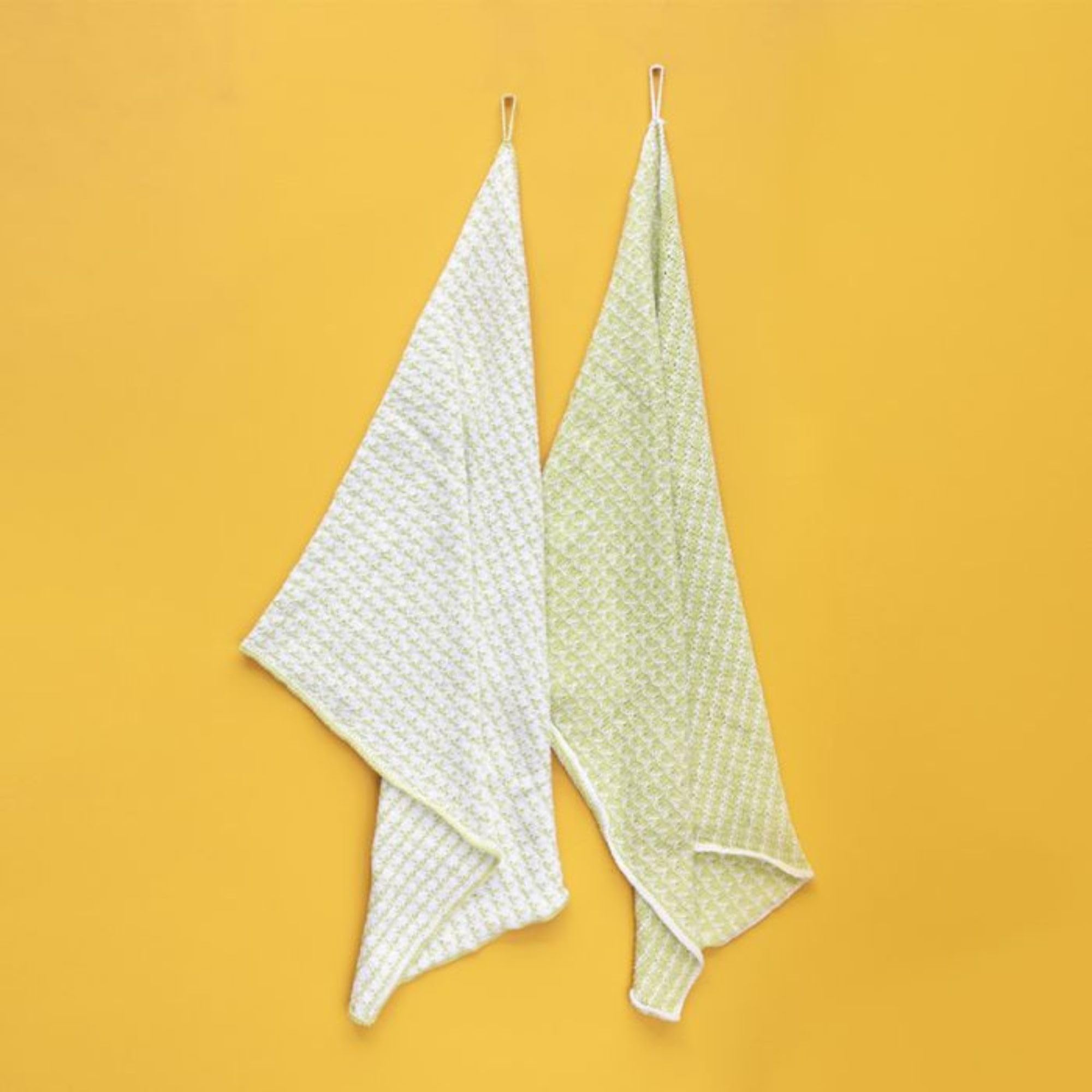 Scheepjes - Scheepjes Refined Clean Sweep Tea Towels Knit Kit - 1 Set, Multicolour - Image 2
