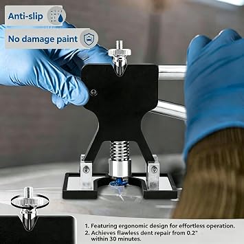 PDR TOOLS Car Dent Puller Kit, 79PCS Dent Repair Tool, Paintless Dent Removal Kit with Black Metal Dent Lifter and Bridge Puller for Auto Body Dent Remover, Home DIY Repair