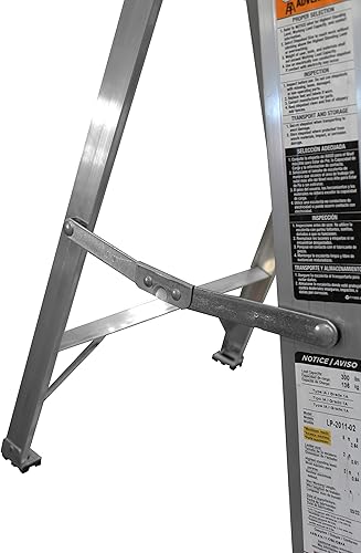 Miniatura 7 de LITE Taburete de aluminio de 2 pies industrial, capacidad de carga de 300 libras, tipo IA, LP-2011-02