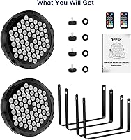 Vista 8 de Luces de escenario RGB de 60 LED, 90 W, regulables, multimodos activados por sonido, control remoto y DMX, fácil configuración, luces elevadas