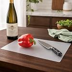 ZENFUN 30 Pack Plastic Cutting Board Mats, Flexible Clear Cutting Mats 17 x 11 In, Kitchen Cutting Board Sheets Frosted Placemats BPA-Free, Non-Porous