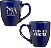 Vista 20 de Rico Industries NCAA UCLA Bruins Royal Blue - Taza de café de cerámica moteada grabada con láser de 16 onzas