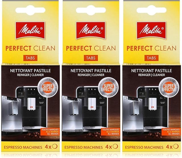 Melitta Perfect Clean Espresso Machines Cleaning Tablets 4 x 1.8 g (Pack of 3)