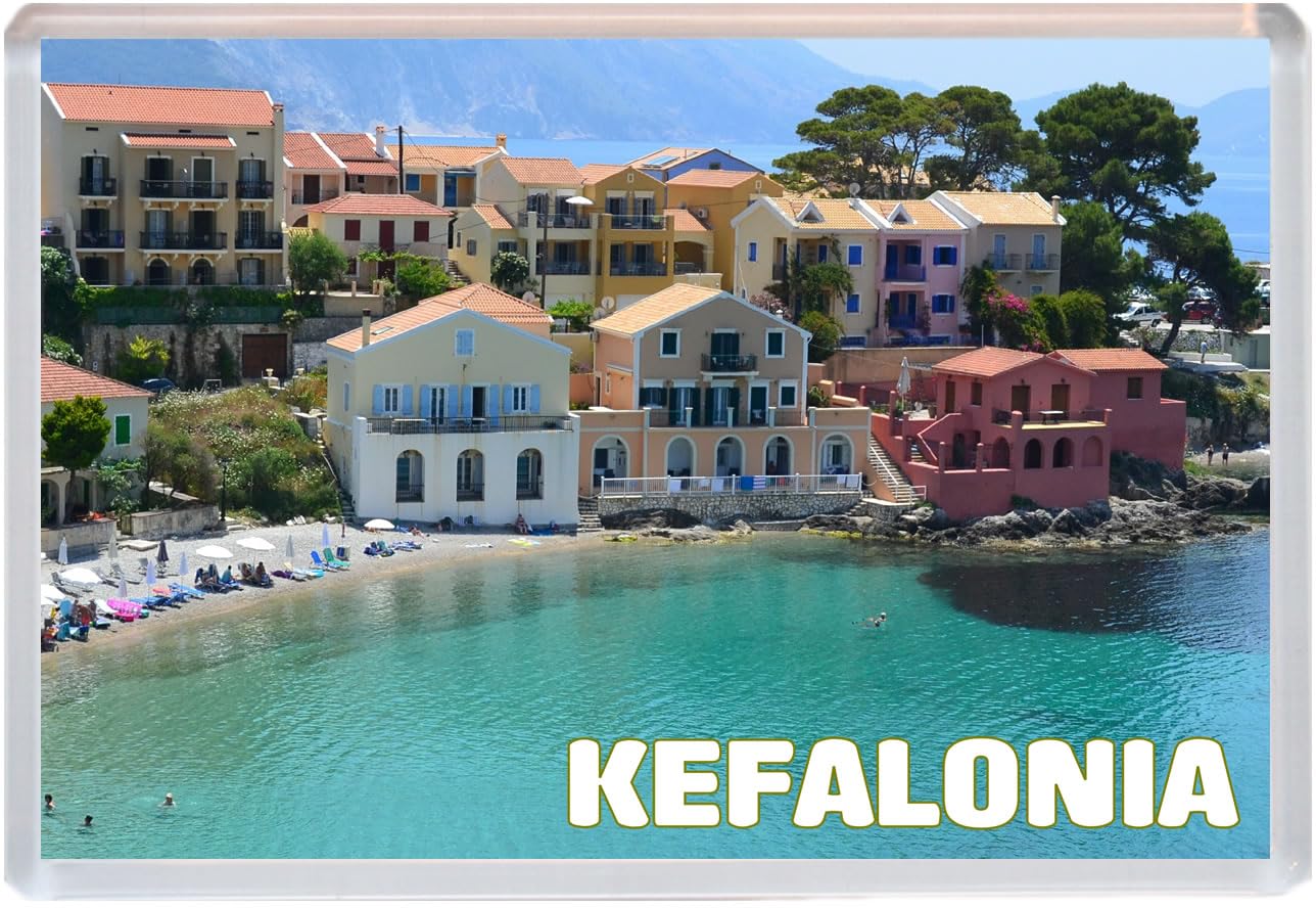 Baked Bean Store Multicolor Kefalonia - Greece - Jumbo Fridge Magnet 96 X 67Mm Bbsfhm1602