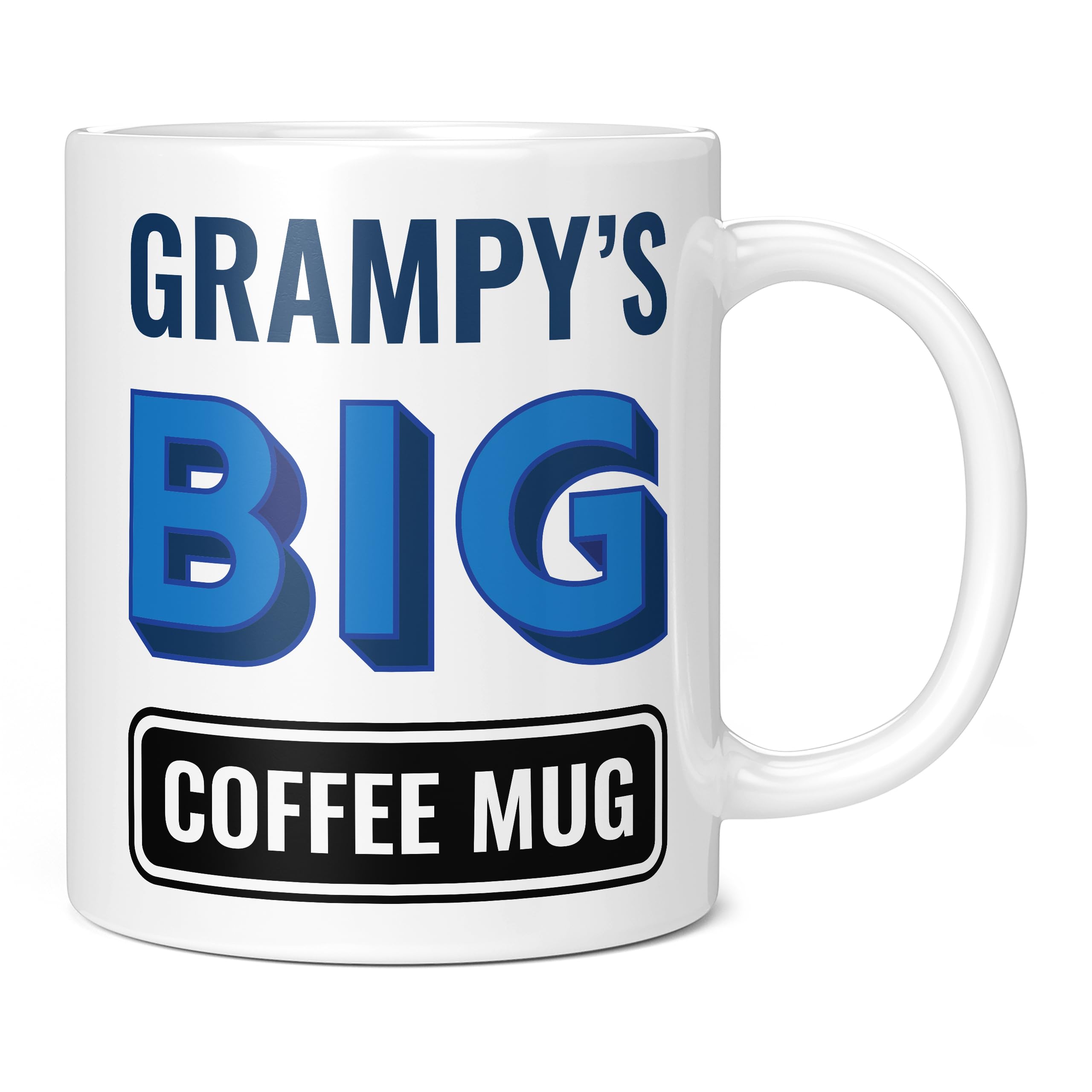 Mug Monster - Grampy's Big Coffee Mug, Father's Day Gift, Birthday Present for Grampy, Giant Mugs for Men, Huge Cup Hot Drinks, Oversized Coffee Cup, Extra Large Ceramic Gift