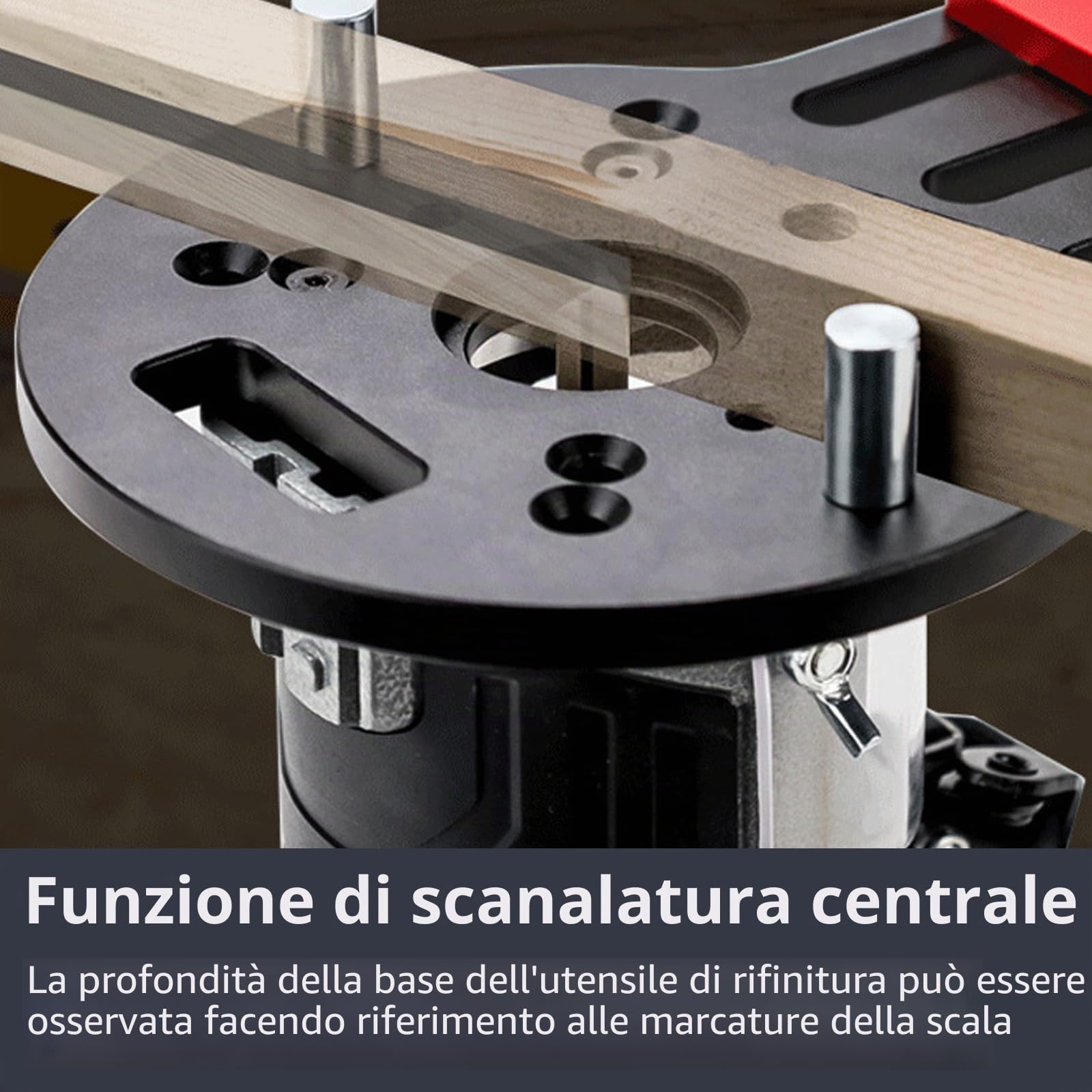 Base Per Rifinitore, Supporto Scanalato Per Rifinitore 2 In 1 Con Base Scanalata Supporto Per Fresatrice Per Base Fresatura Per Legno Per Fresatrici 65 Mm Base Per Fresatrice Per Macchine Rifinitura