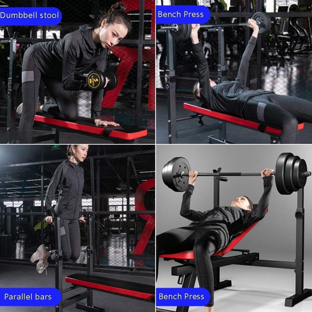 Rack with dumbbells Weight lifting bed Home barbell Squat set Folding bench Bench Stool Fitness equipment Multifunction bench Rack bench