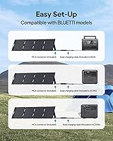 Vista 6 de BLUETTI 200W Solar Panel for Solar Generator EB3A AC2A AC50B AC70 AC180 AC200L Elite 200 V2 AC300 AC500 B300K, Foldable Solar Charger with