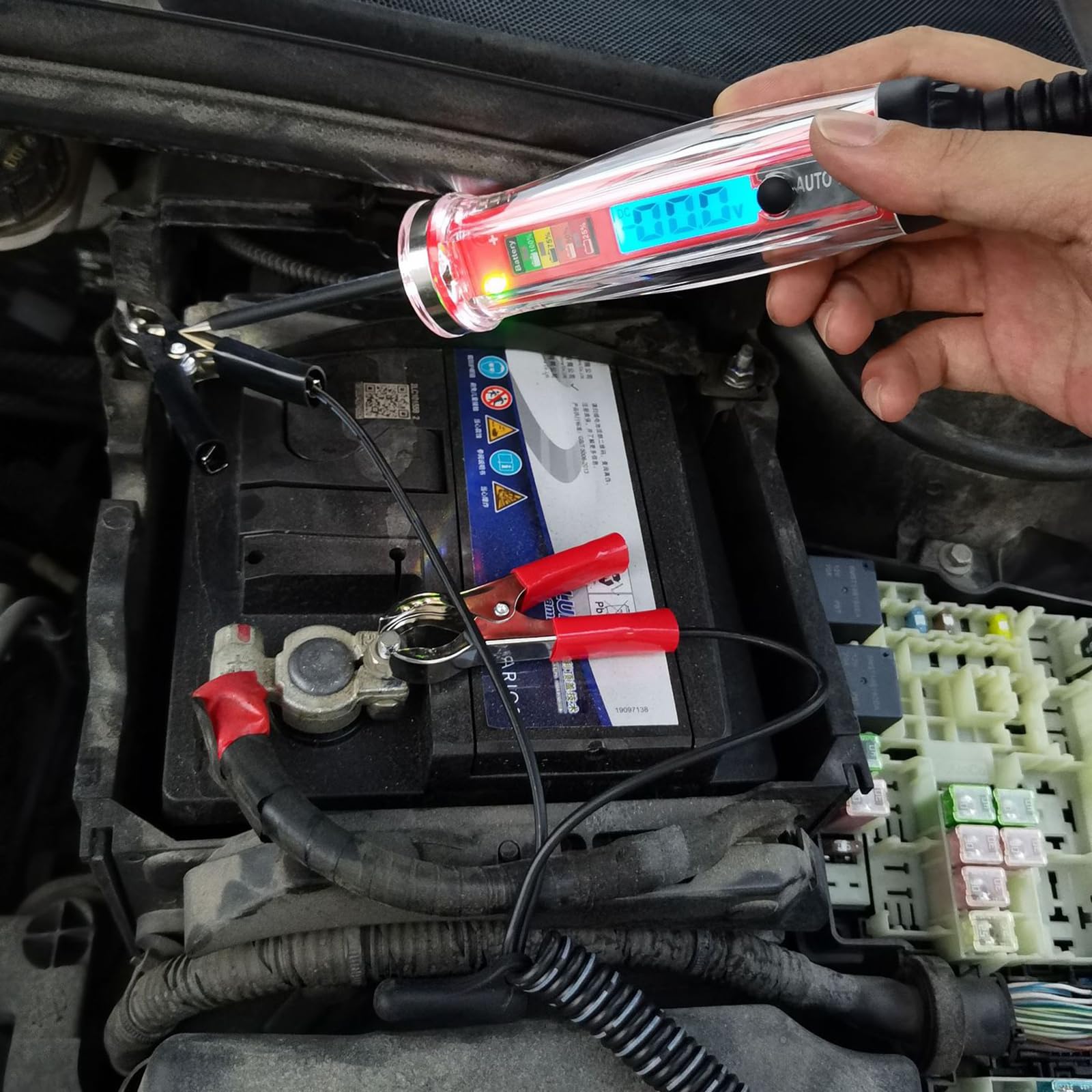 Circuito automobilistico tester batteria con filo a molla esteso Sonde diagnostiche automatiche Penna prova Tensioni per camion Strumento diagnostico per auto