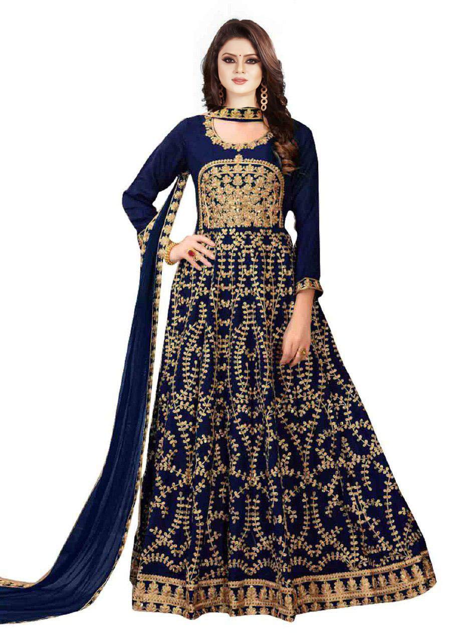 Visena FabTaffeta Silk Anarkali Dress