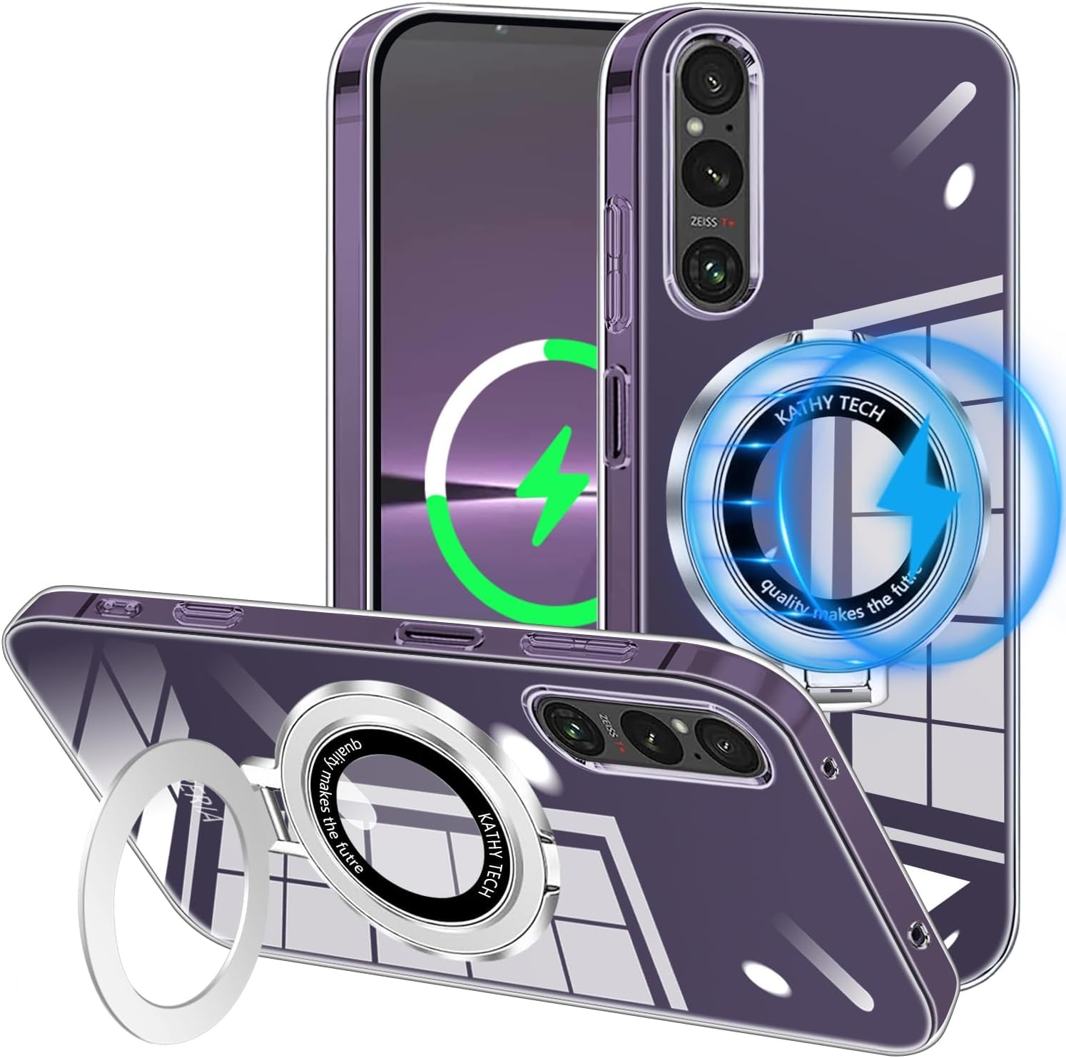 Xperia 1 V 本体 純正ケース ガラスフィルム magsafeリング付き