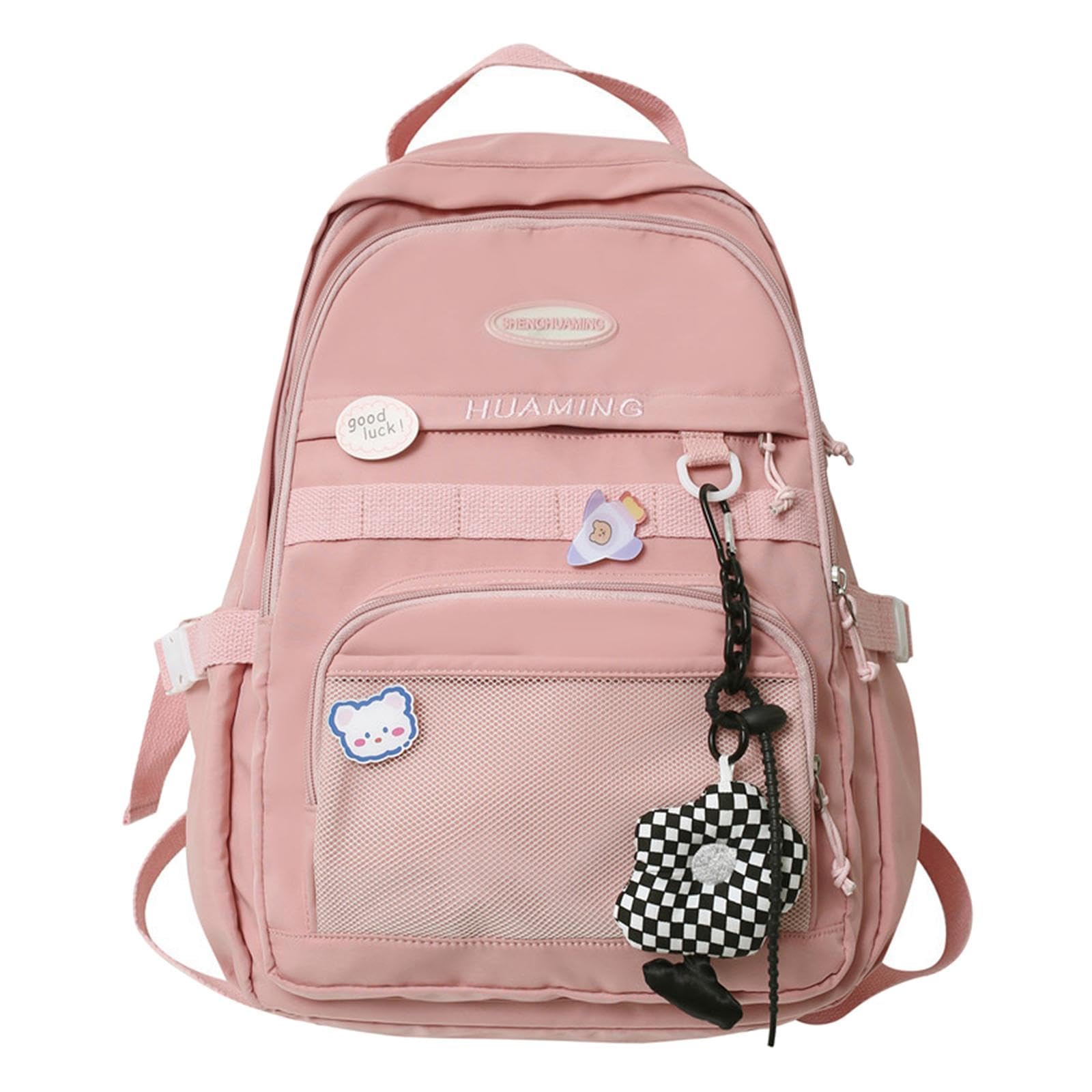 Women Backpack with Top Handle Bag Knapsacks for Gift Hiking Holidays Pink-image-48