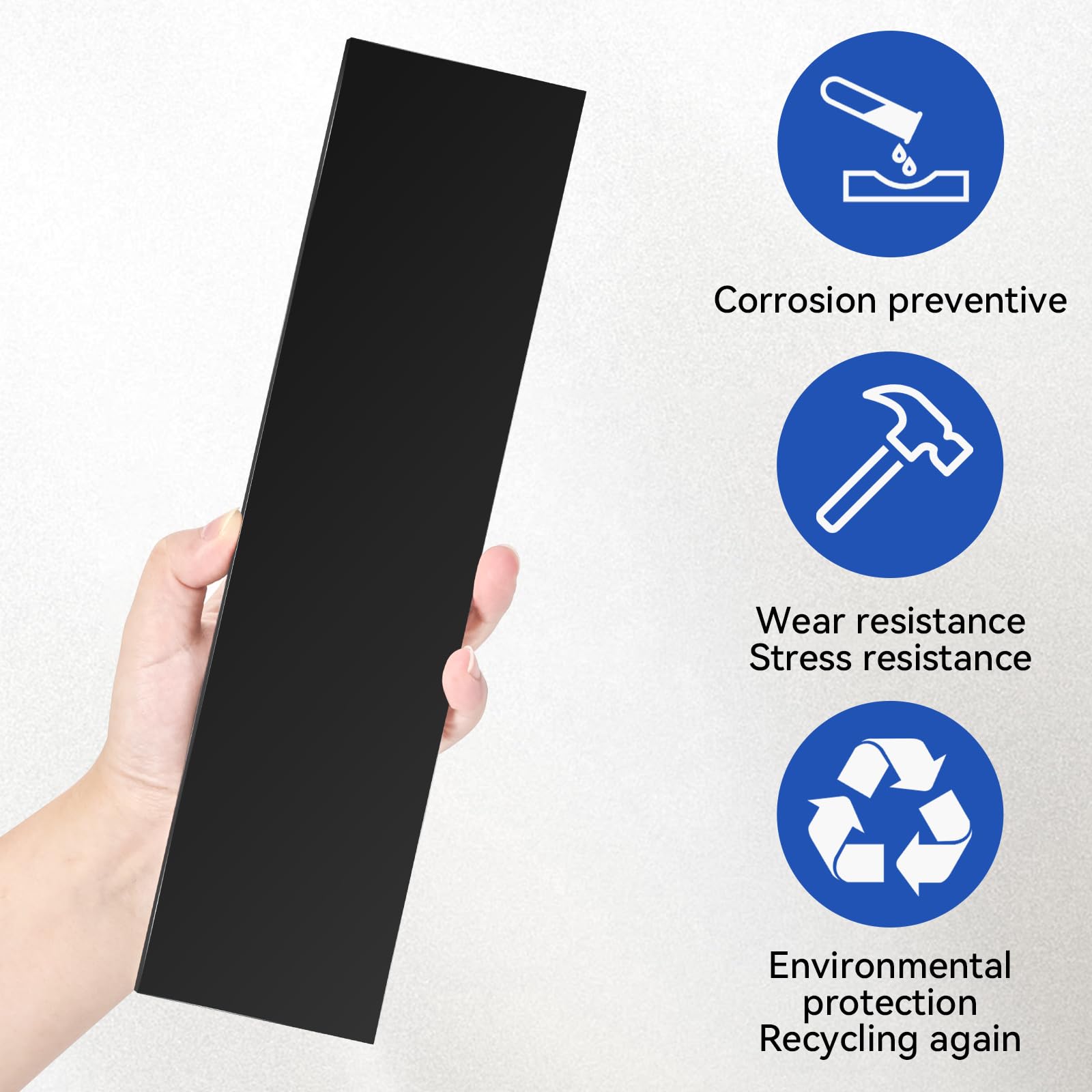 HDPE Plastic Blocks - 1/2in Black Sheets -3