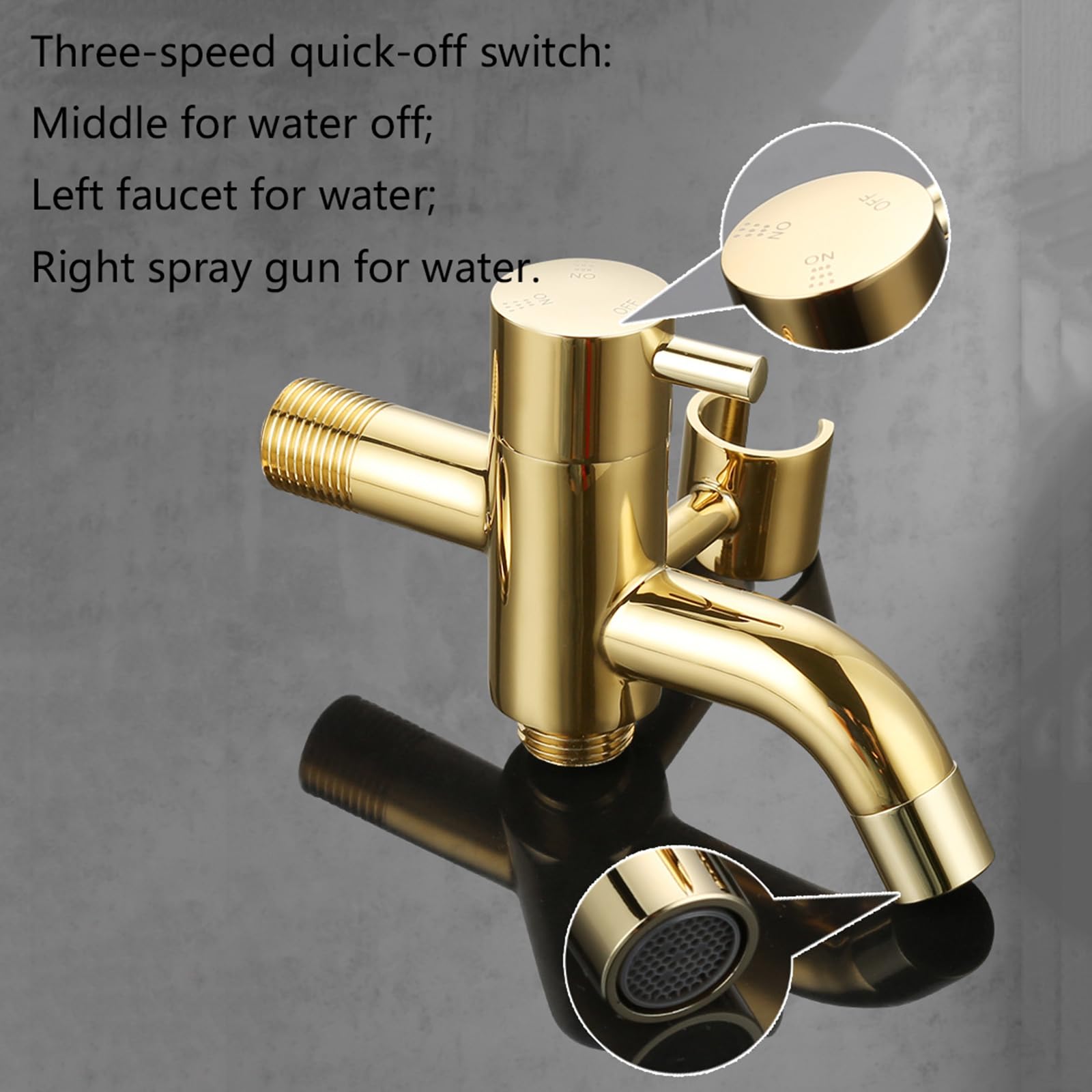 Bidet słuchawka prysznicowa, montaż ścienny, zestaw z wężem 2,3 m, montaż ścienny, armatura natryskowa, mosiężna, na balkon, WC, tytanowa