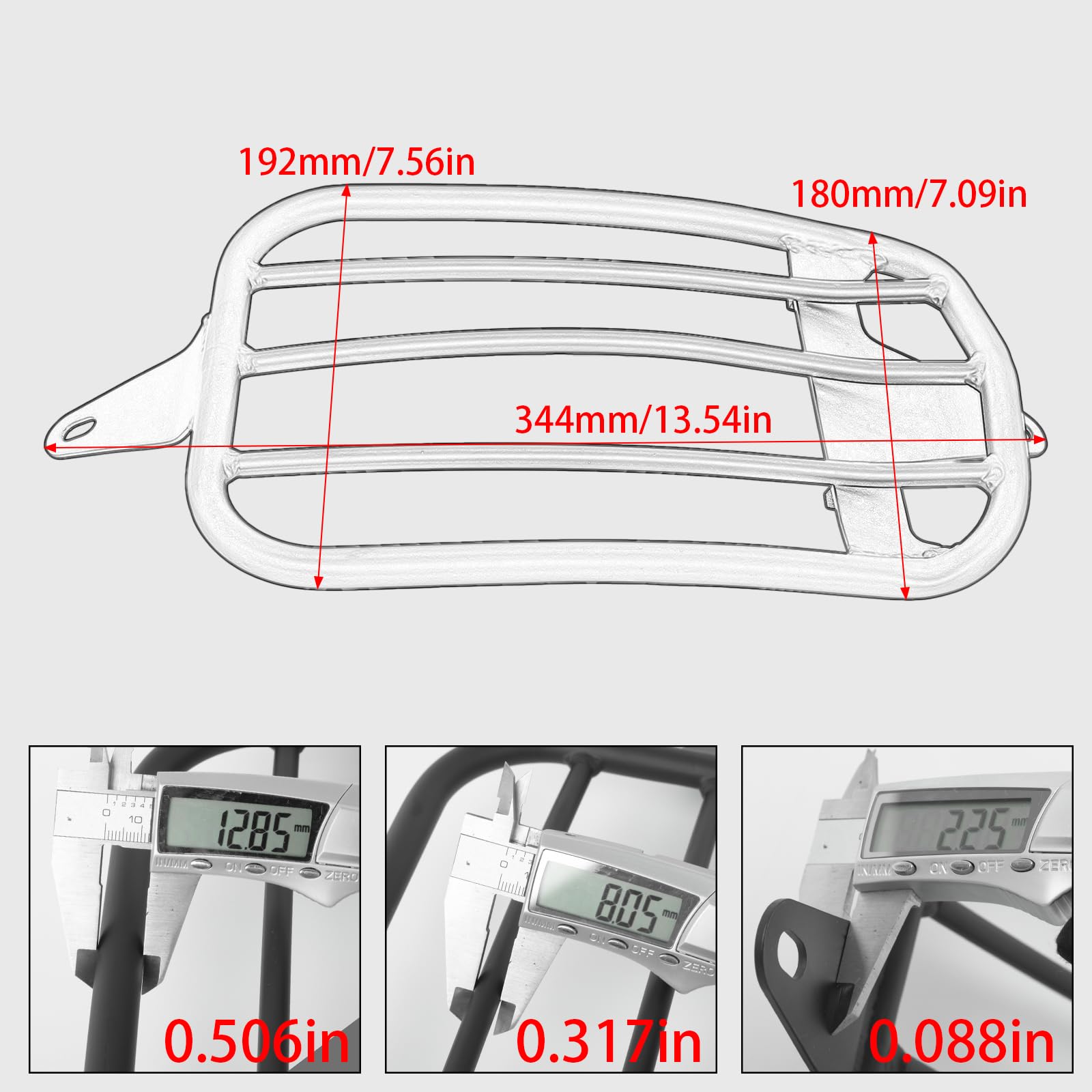 WOOGA Moto nero parafango posteriore Solo sedile portapacchi supporto Ripiano di supporto per portapacchi per Ho&n&da Rebel CMX 1100 CMX1100 REBEL Accessori 2021 2022 2023 2024 2025