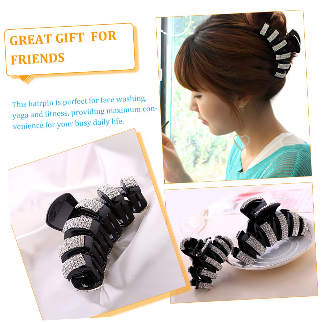 FRCOLOR 5stücke Rhinestone Haarklammer Für Frauen Luxuriöse Glänzende Haarspange Aus Geeignet Für Dickes Und Dünnes Haar Für Büro Schule Und Partys