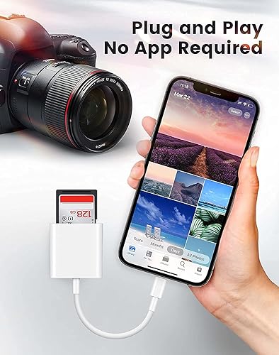 Miniatura 2 de Lector de tarjetas SD USB C, lector de tarjetas USB C a SD para iPhone15 y superior, lector de tarjetas de memoria USB-C USB C a adaptador de