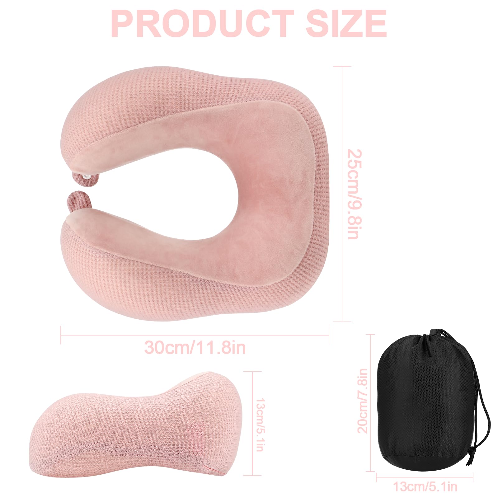 Coussin De Voyage Ergonomique RENPHO - Mémoire De Forme, Cache-Oreilles Détachables, Réglable | Pour Avion, Voiture, Bureau