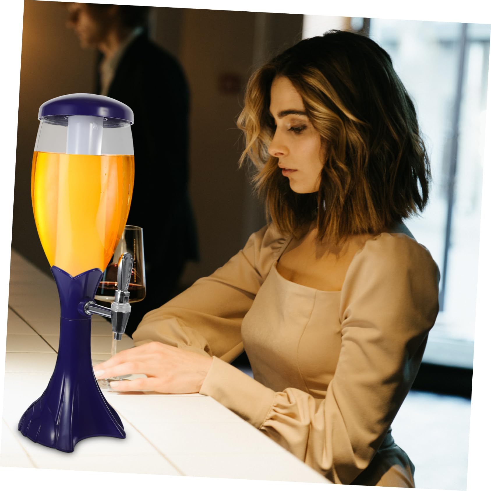 PRETYZOOM Barril de Cerveza Distribuidor de Bebidas Dispensador para Fiestas Grifo para Botella Autoservicio Dispensador de Cerveza
