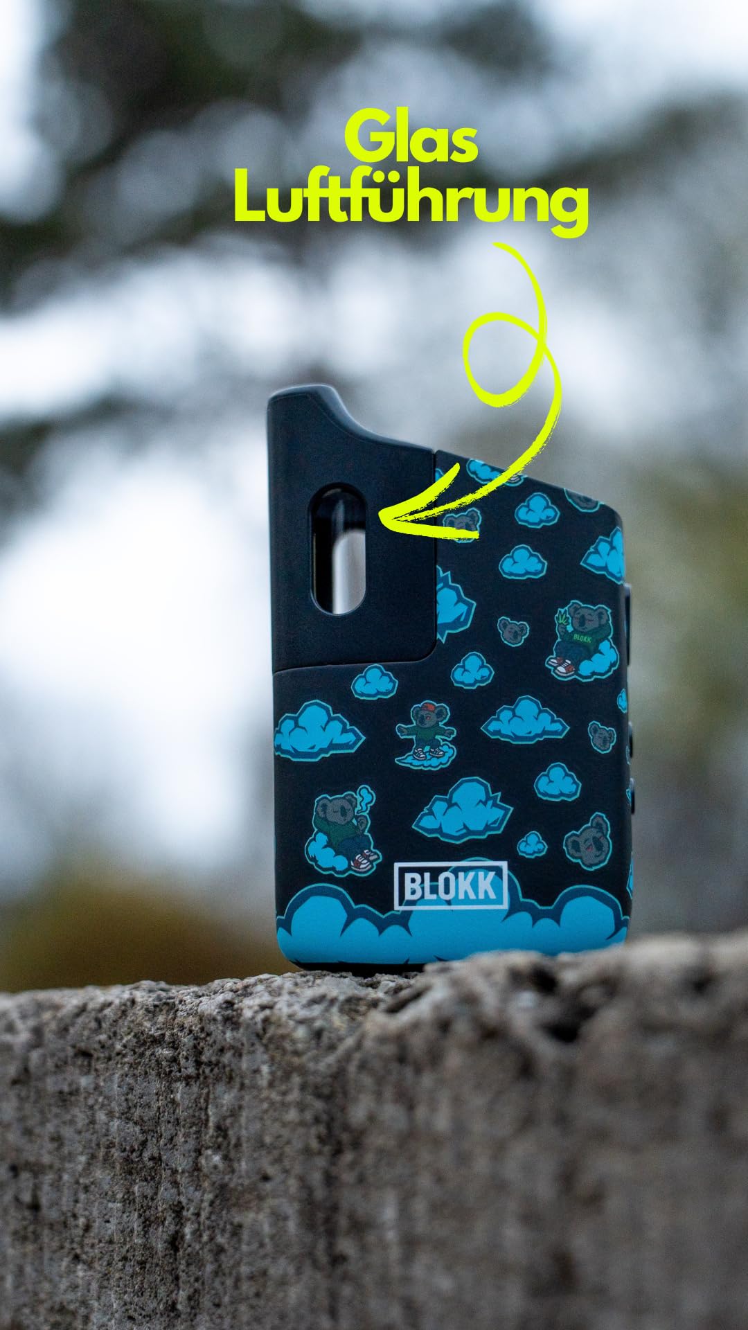 BLOKK ONE – Koala Design Vaporizer | Stylischer Kräuter Verdampfer mit Soft-Touch Finish & USB-C | Für Kräuter & Öle | OLED-Display, Schnellladung