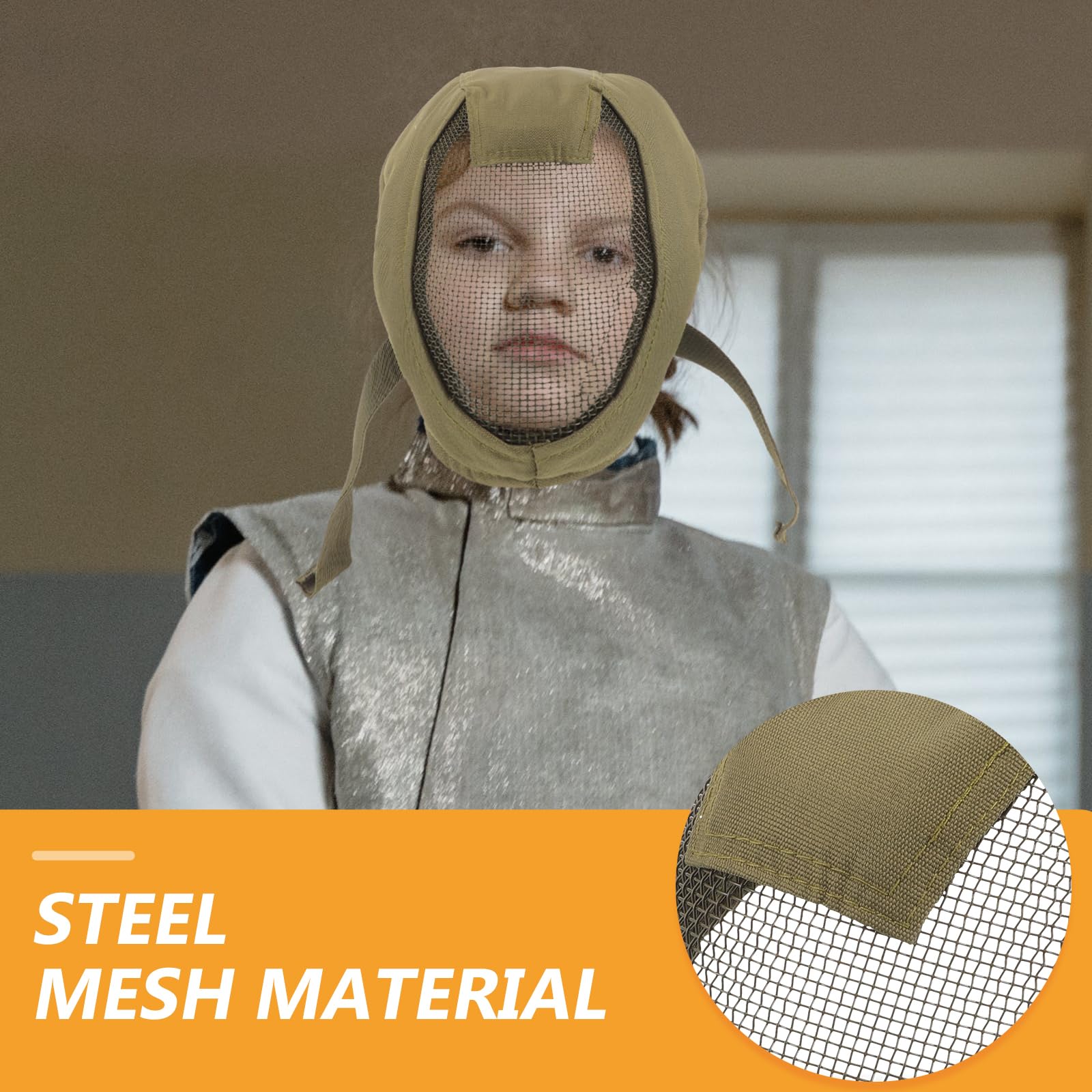 Masque facial ventilé en maille d'acier avec cadre réglable pour l' entraînement et les arts martiaux Protection forte en maille d'acier Clôture ventilée Transparent Masque facial ventilé en maille d'acier avec cadre réglable pour l' entraînement et les arts martiaux Protection forte en maille d'acier Clôture ventilée Transparent