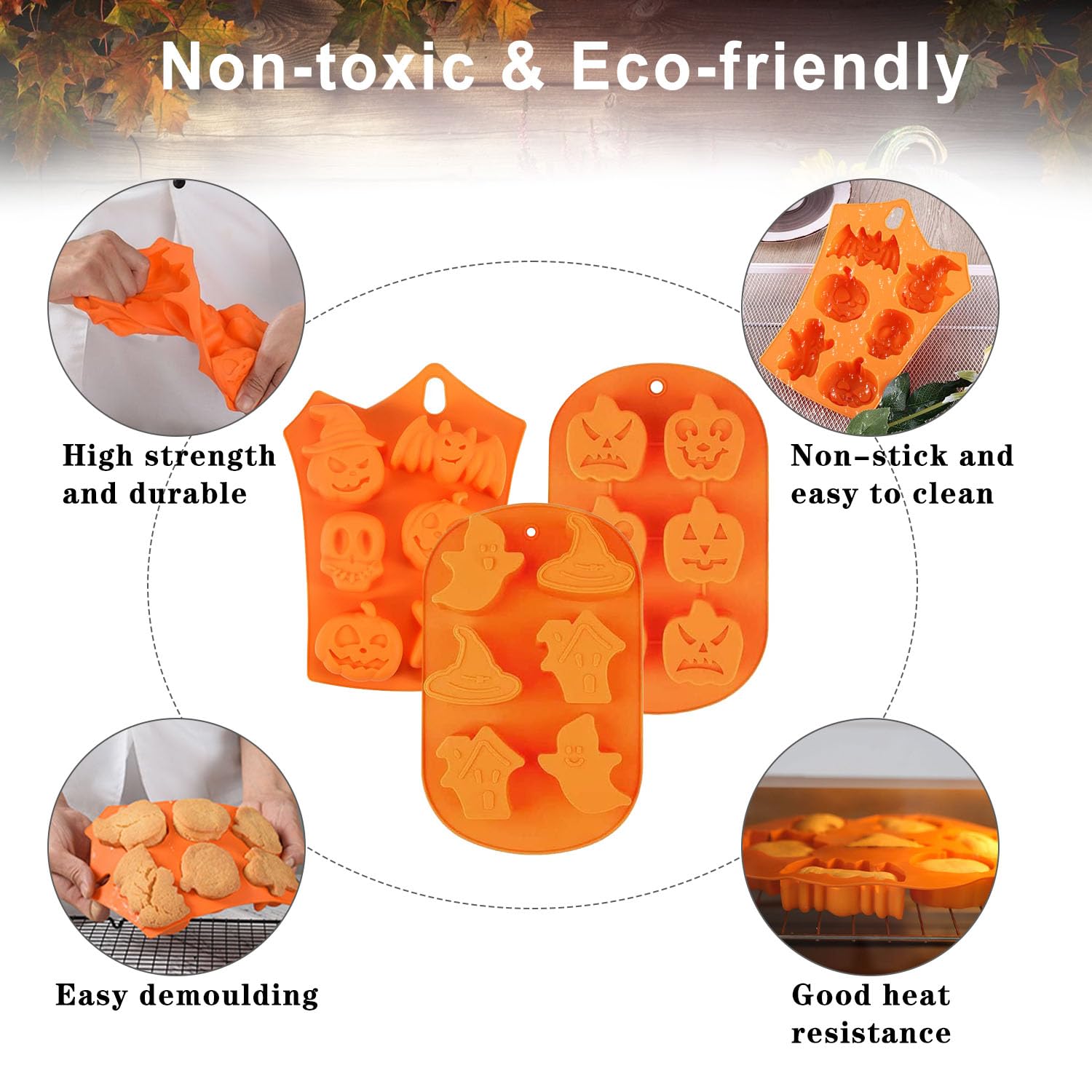 2 Stampi In Silicone Per Halloween A Forma Di Teschio Pirata - Perfetti Per Cioccolato, Ghiaccio, Muffin E Decorazioni Fai-da-te - 4