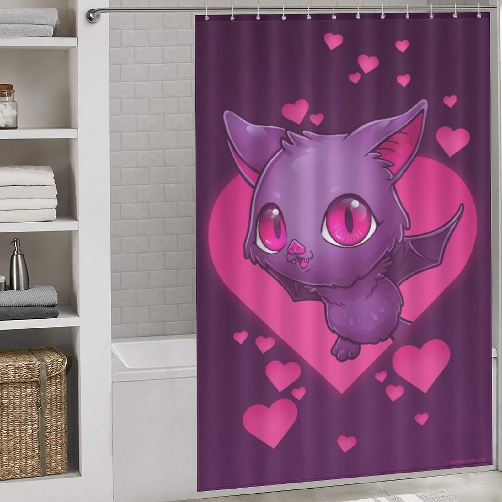 Rideau de douche chauve-souris pour créer une ambiance mystérieuse et originale dans votre bain