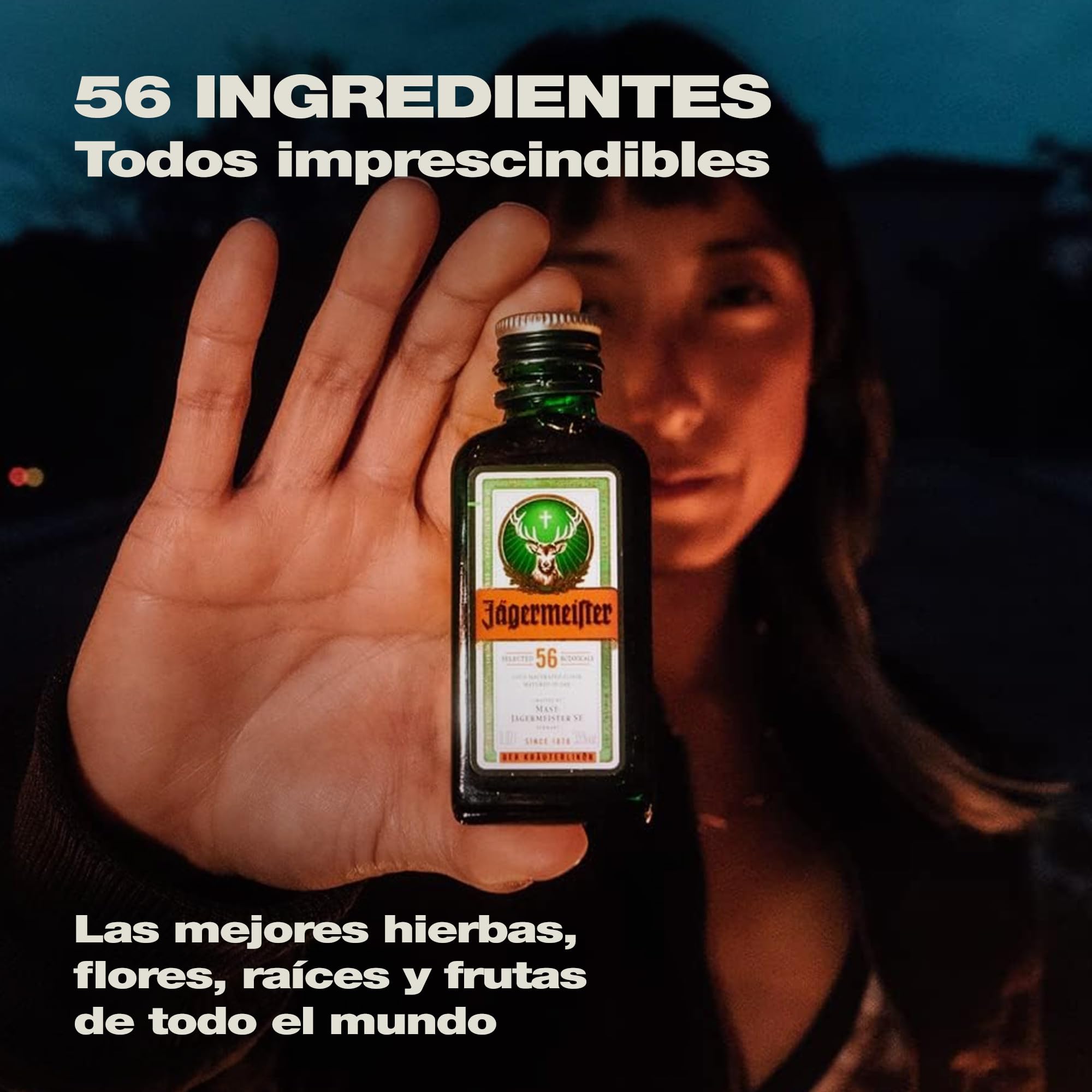 JÄGERMEISTER - Licor de Hierbas Pack 24 x 20 ml, con 56 Ingredientes Naturales
