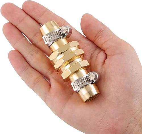 Miniatura 4 de Sanpaint Conector de reparación de manguera de jardín con abrazaderas, apto para accesorios de manguera de jardín macho y hembra de 34 pulgadas o 58