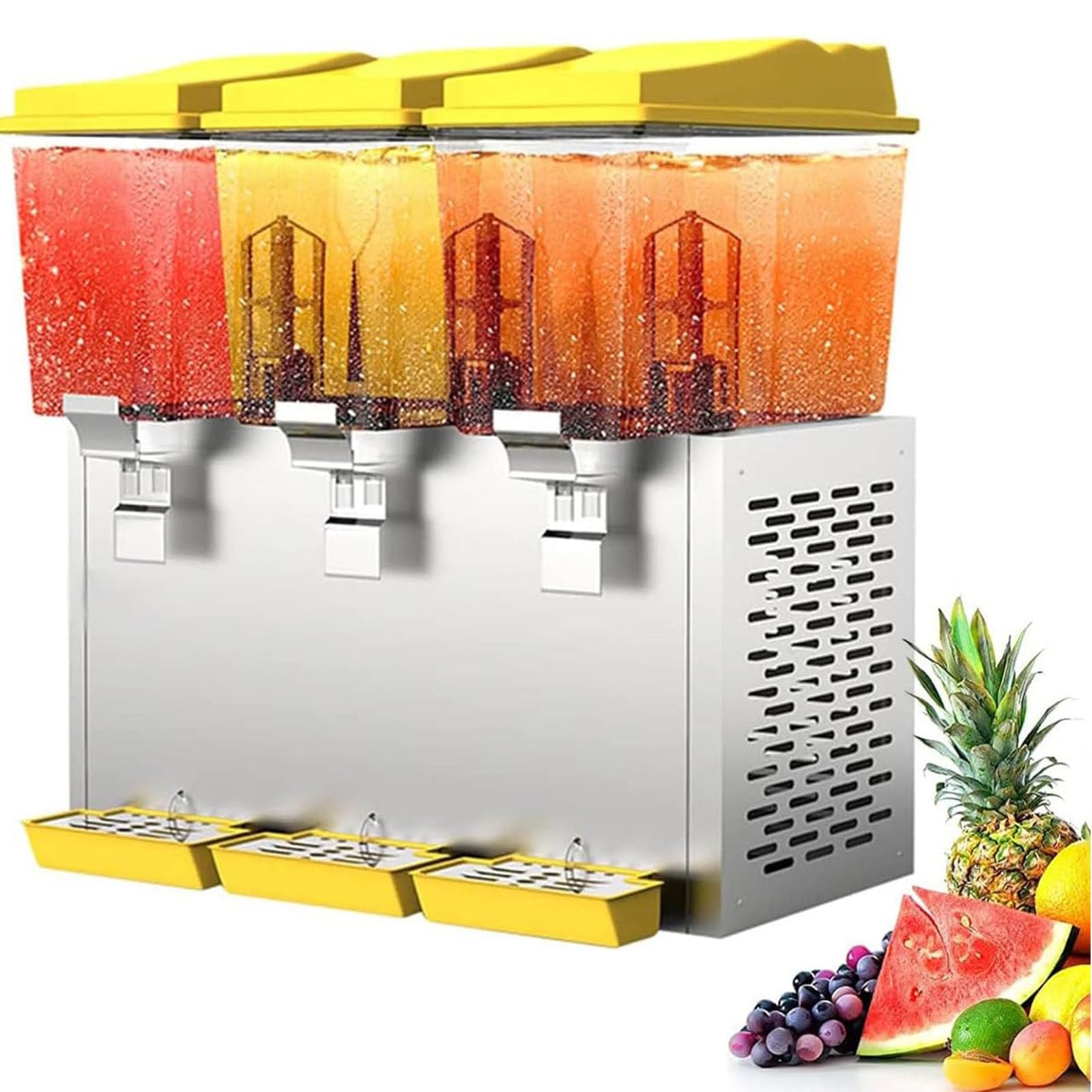 Distributore di bevande commerciali, distributore automatico di bevande calde e fredde, dispenser per succhi in acciaio inox resistente, adatto per colazione, buffet, bar, hotel