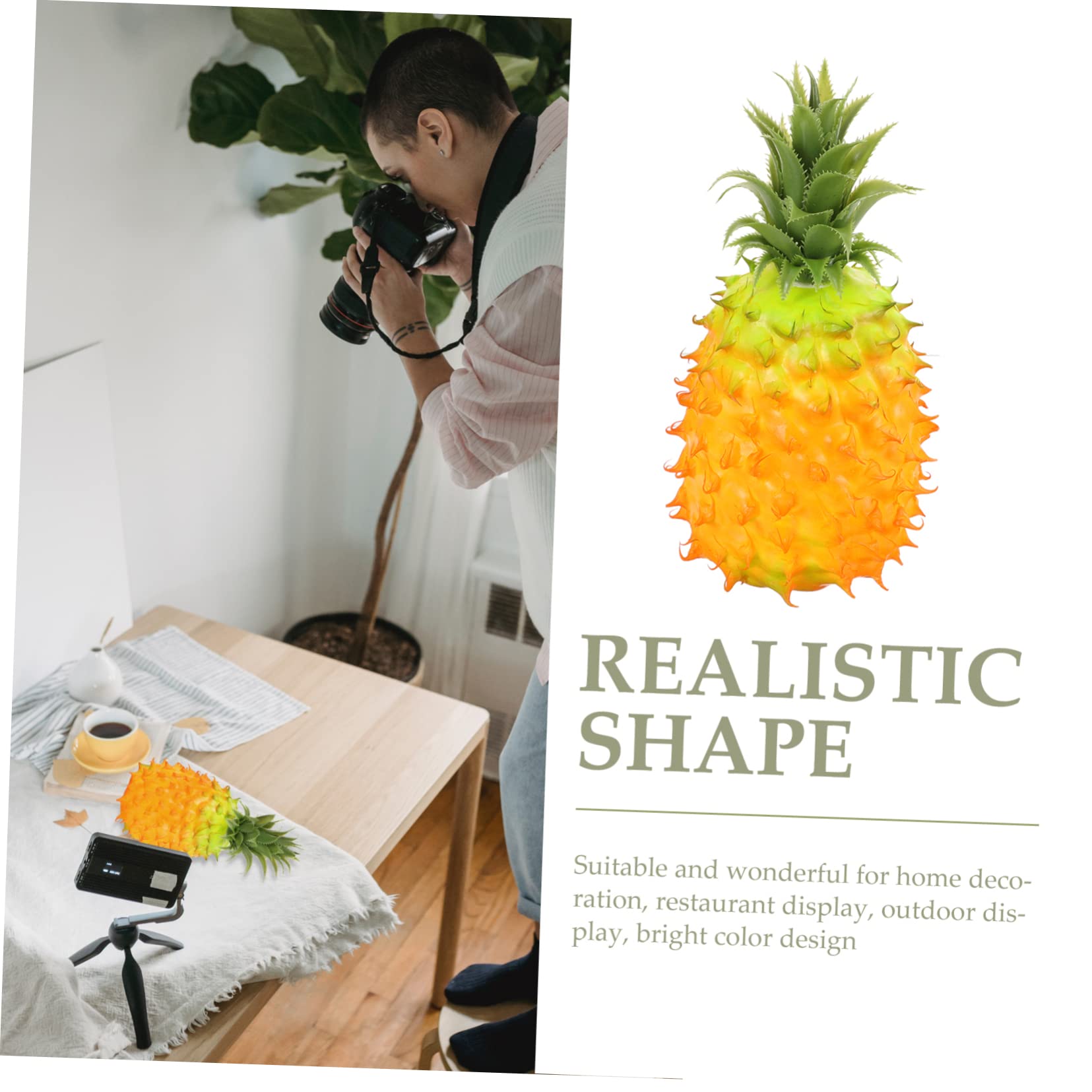 Modelo De Piña Simulada Decoración De Fruta Falsa Ideal para Exposiciones