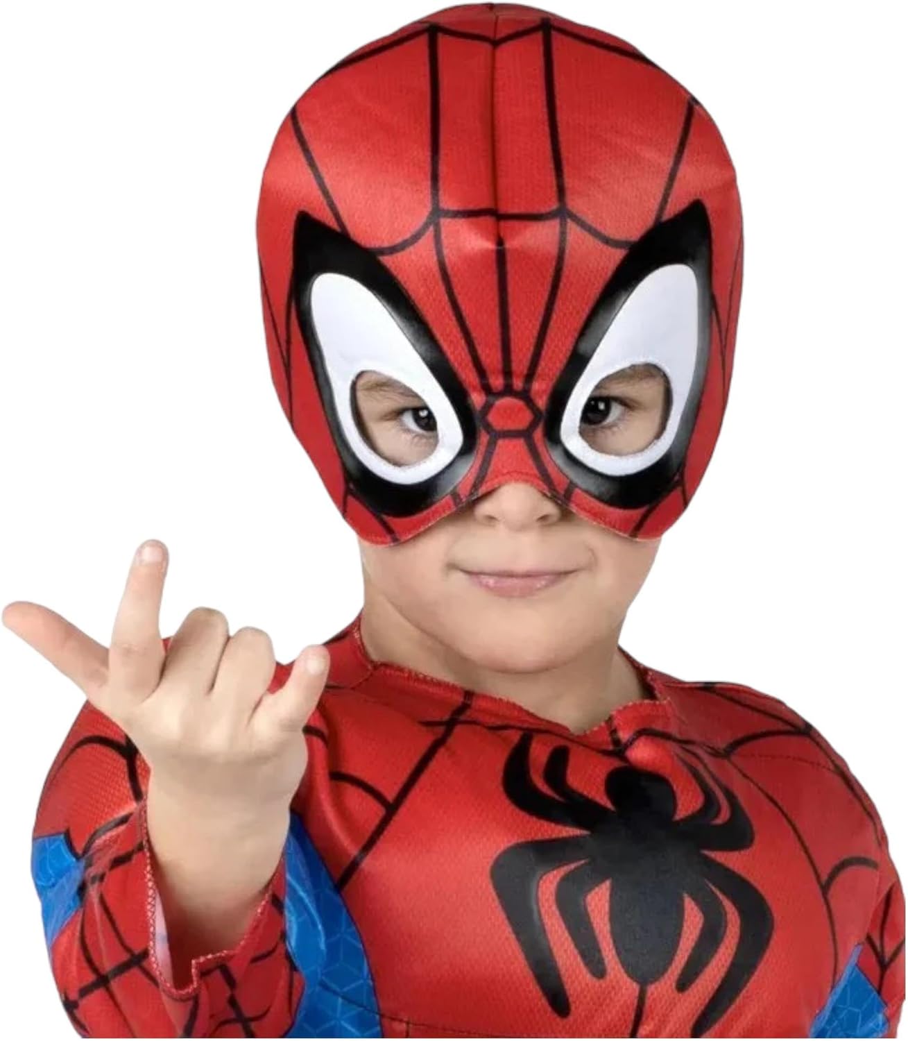Jazwares SPIDEY SPIDER-MAN & His Amazing Friends TODDLER Halloween Costume with Padded Jumpsuit & Fabric Mask - Image 3